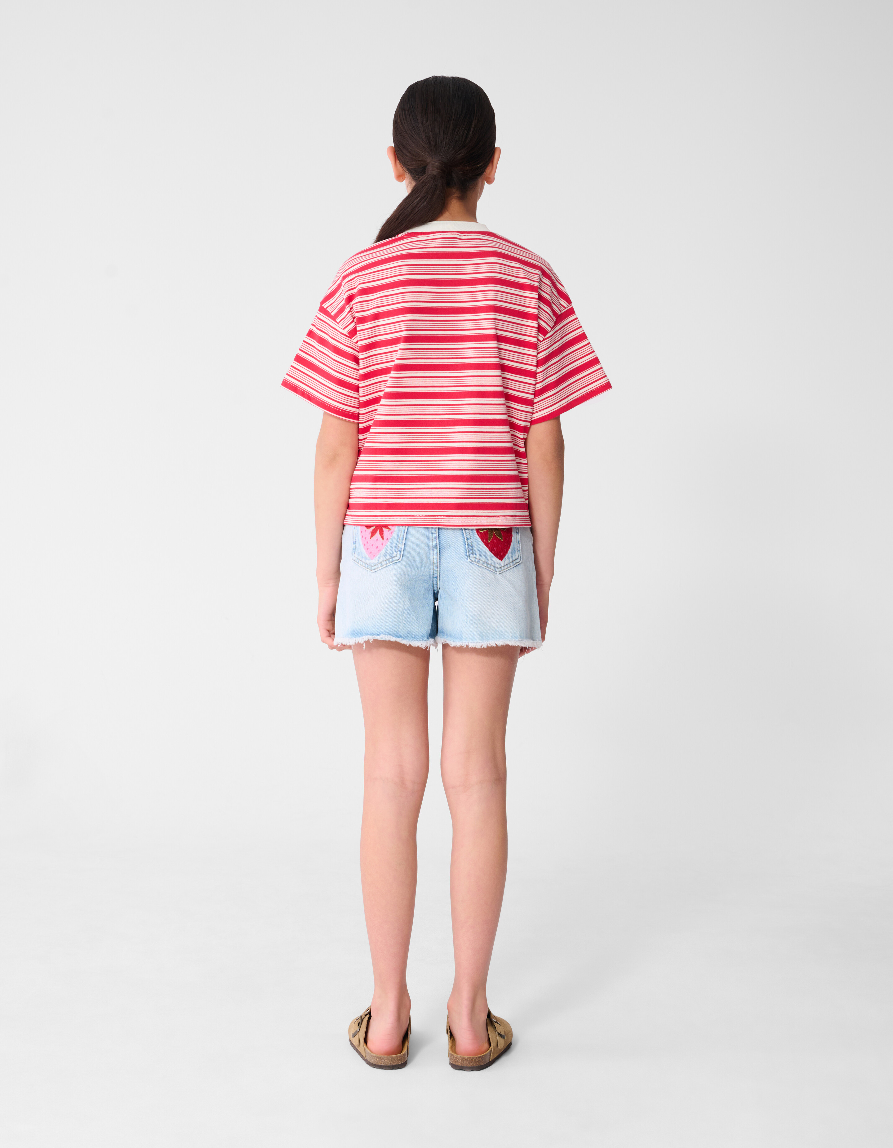 Cropped Cherry T-Shirt Rot SHOEBY GIRLS