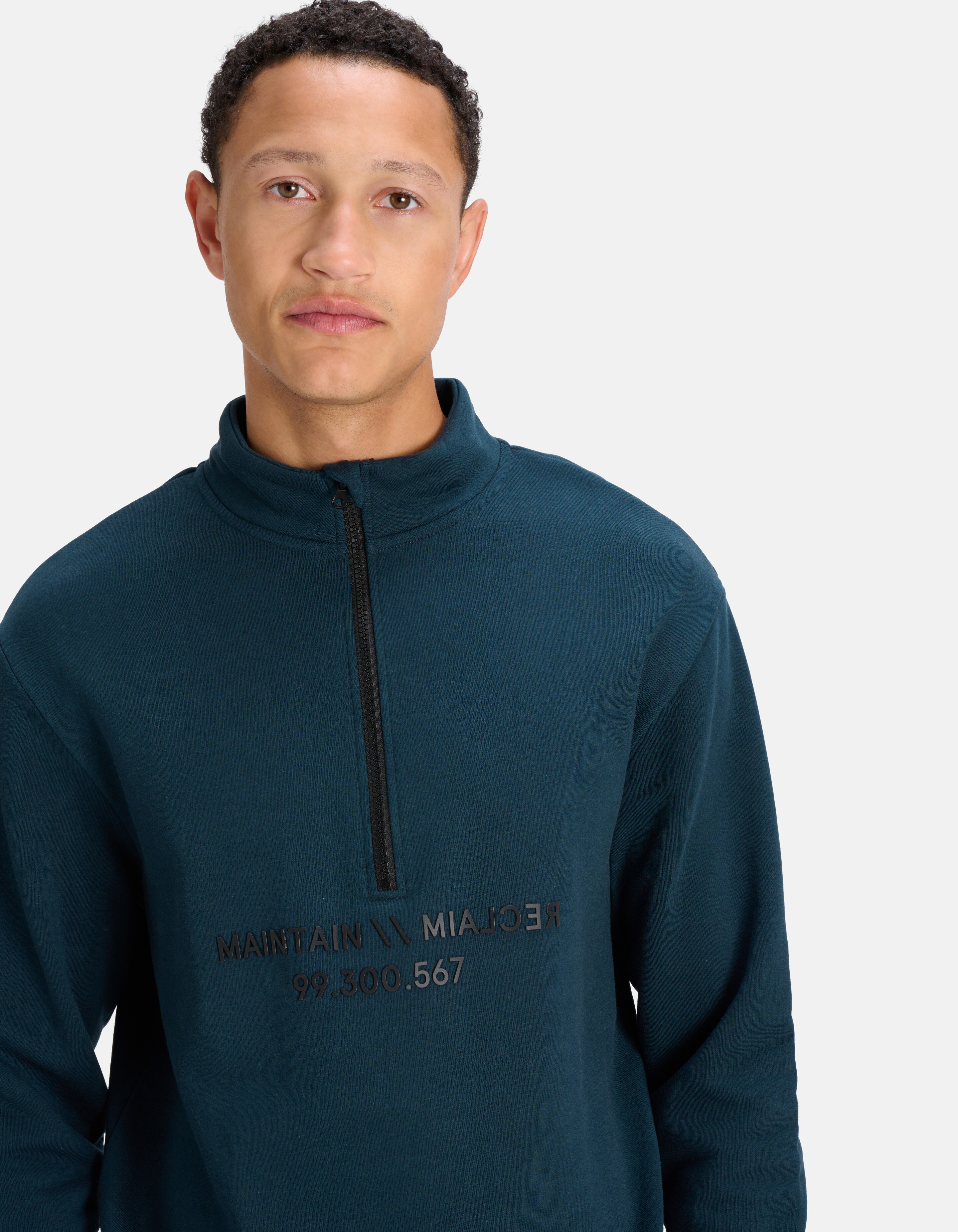 Zip-Pullover Dunkelgrün SHOEBY MEN