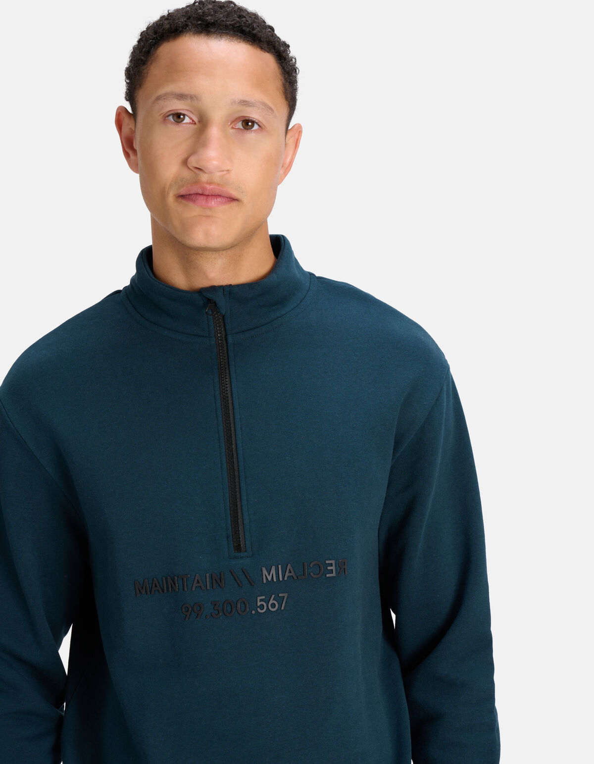 Zip-Pullover Dunkelgrün SHOEBY MEN
