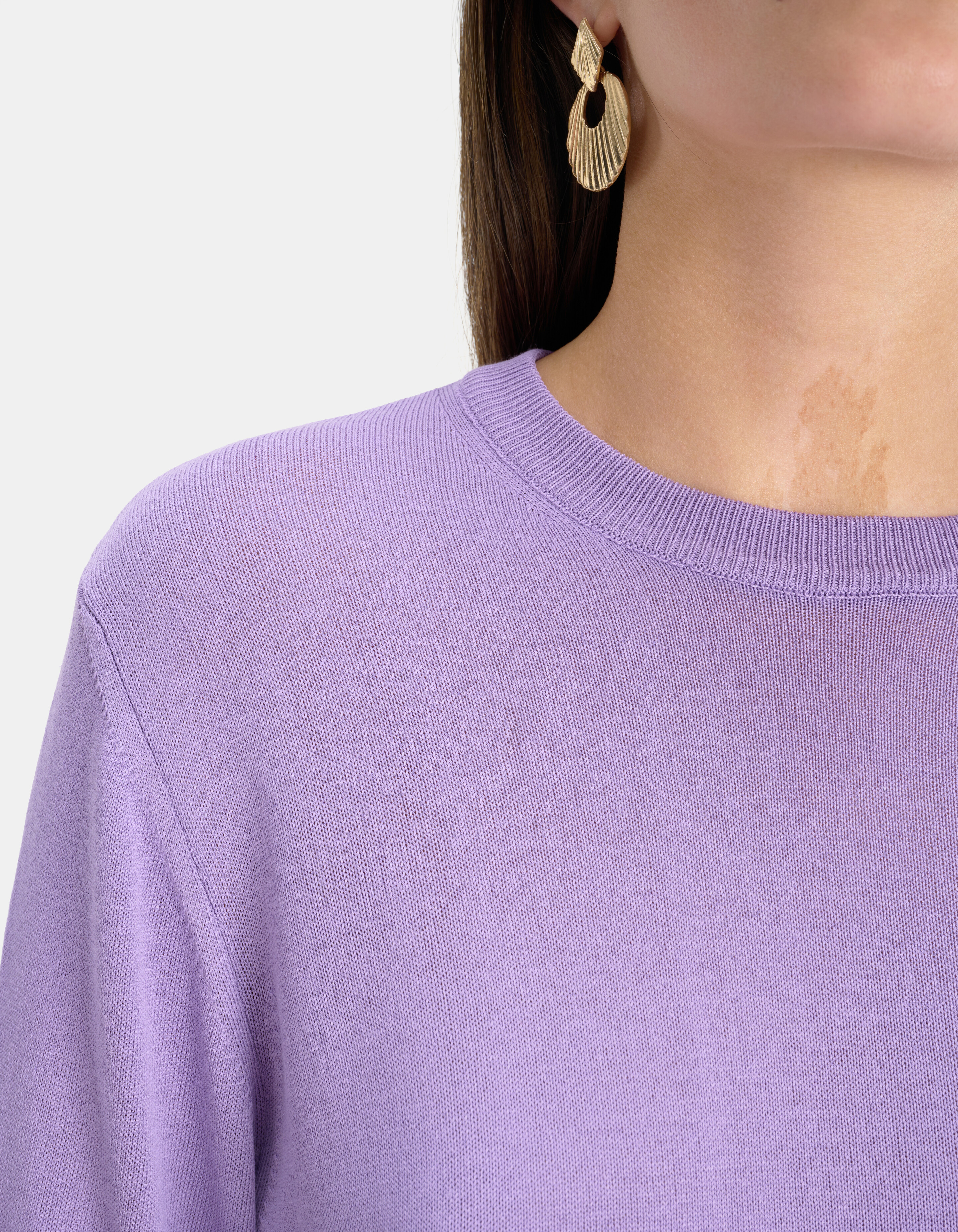 Gestricktes T-Shirt Violett EKSEPT