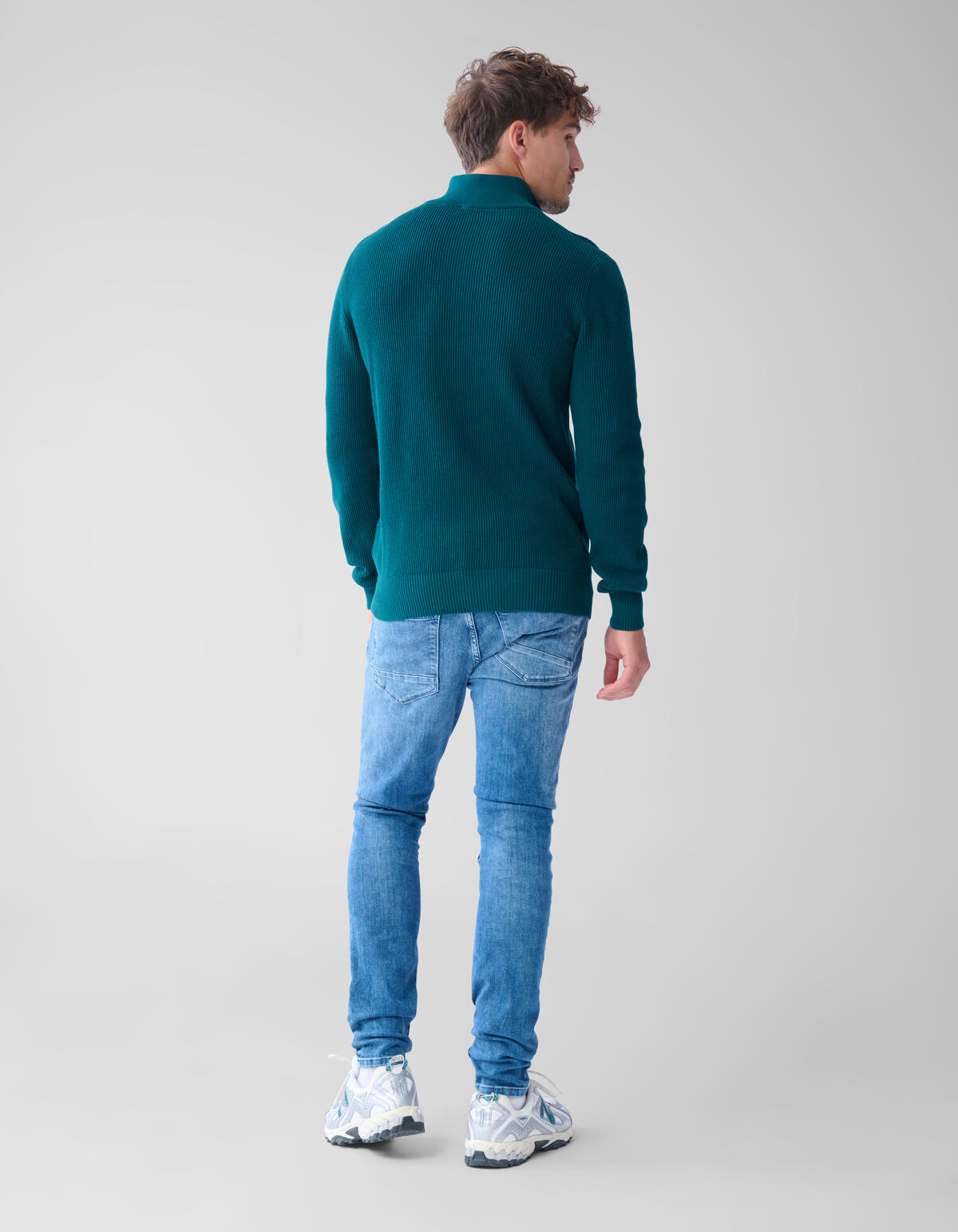 Pullover mit Rei&szlig;verschluss Dunkelgr&uuml;n SHOEBY MEN