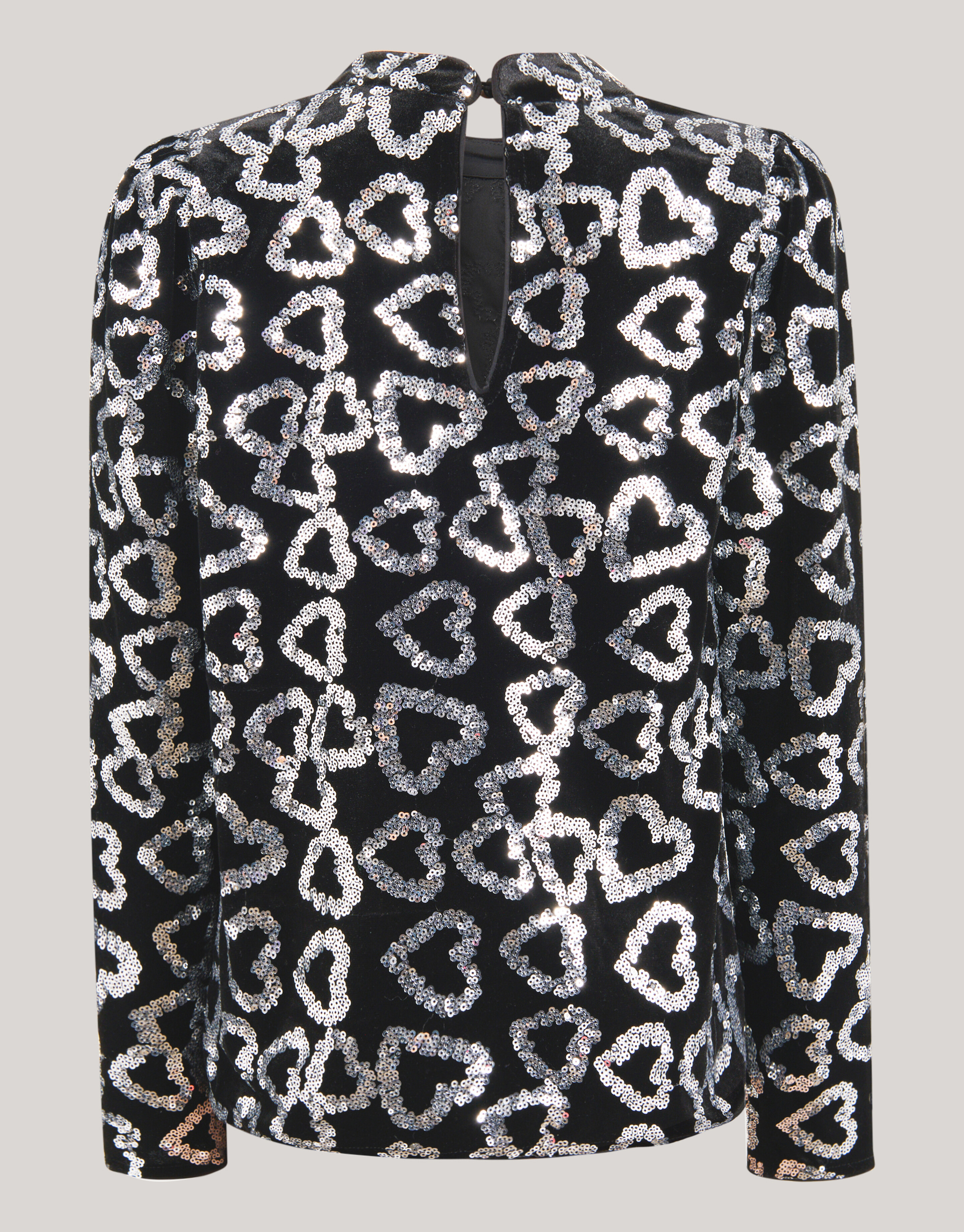 Glitter Heart Top Schwarz SHOEBY GIRLS