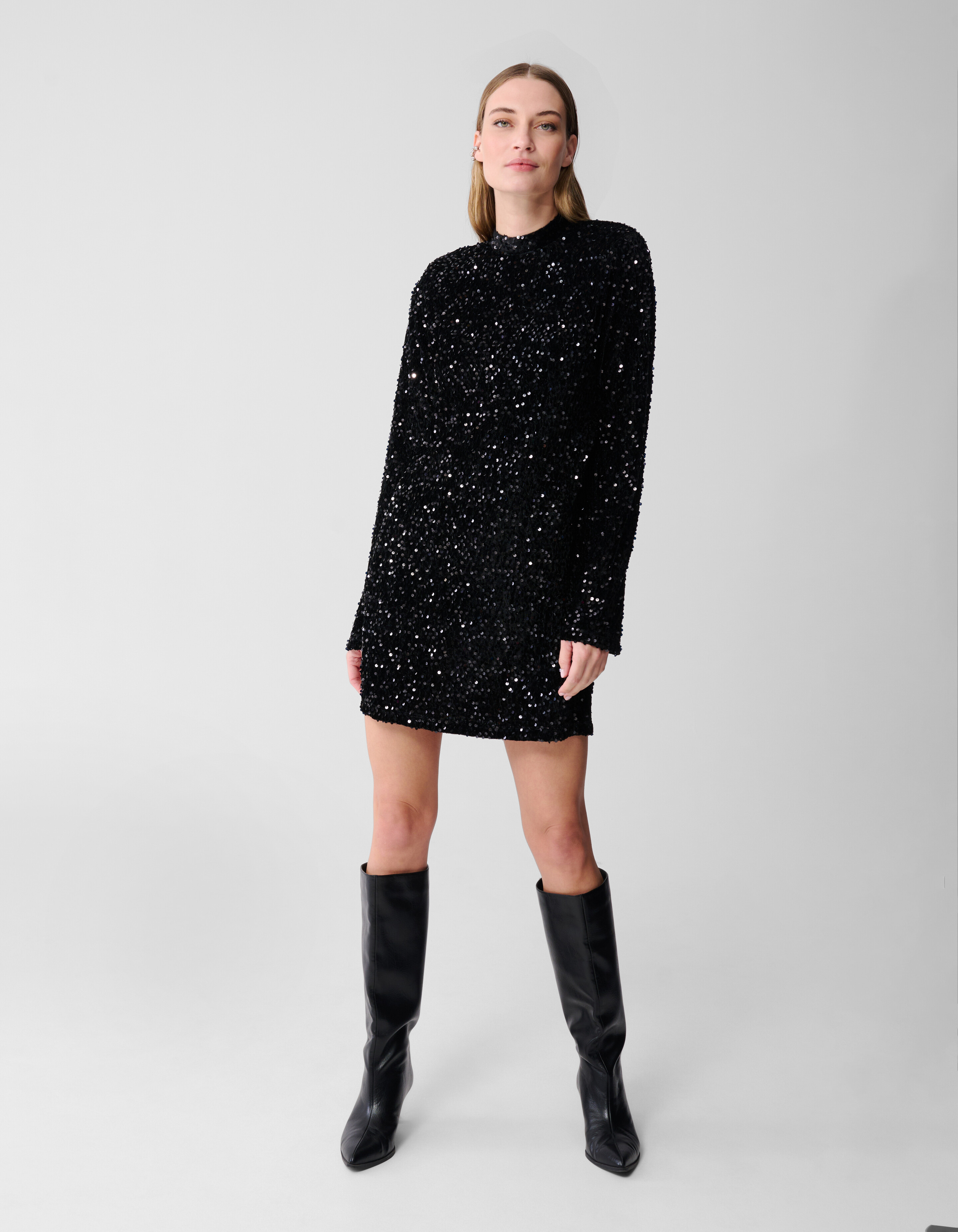 Sequin Mini Dress Black SHOEBY WOMEN