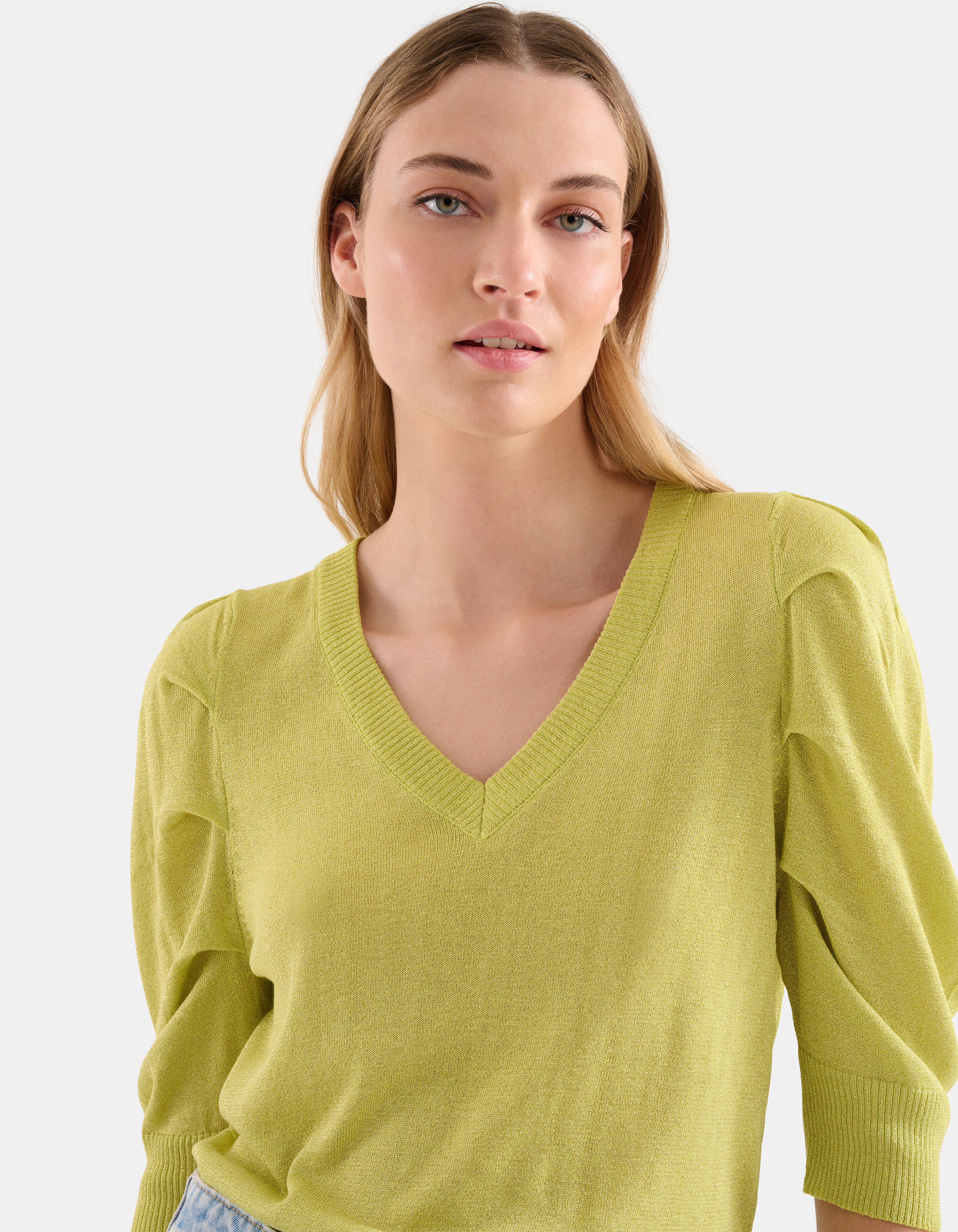 Glitzer Pullover Limettengrün SHOEBY WOMEN