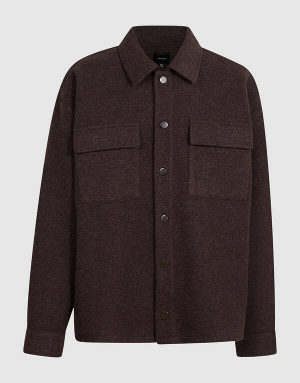 Overshirt aus Filz Dunkelbraun SHOEBY BOYS