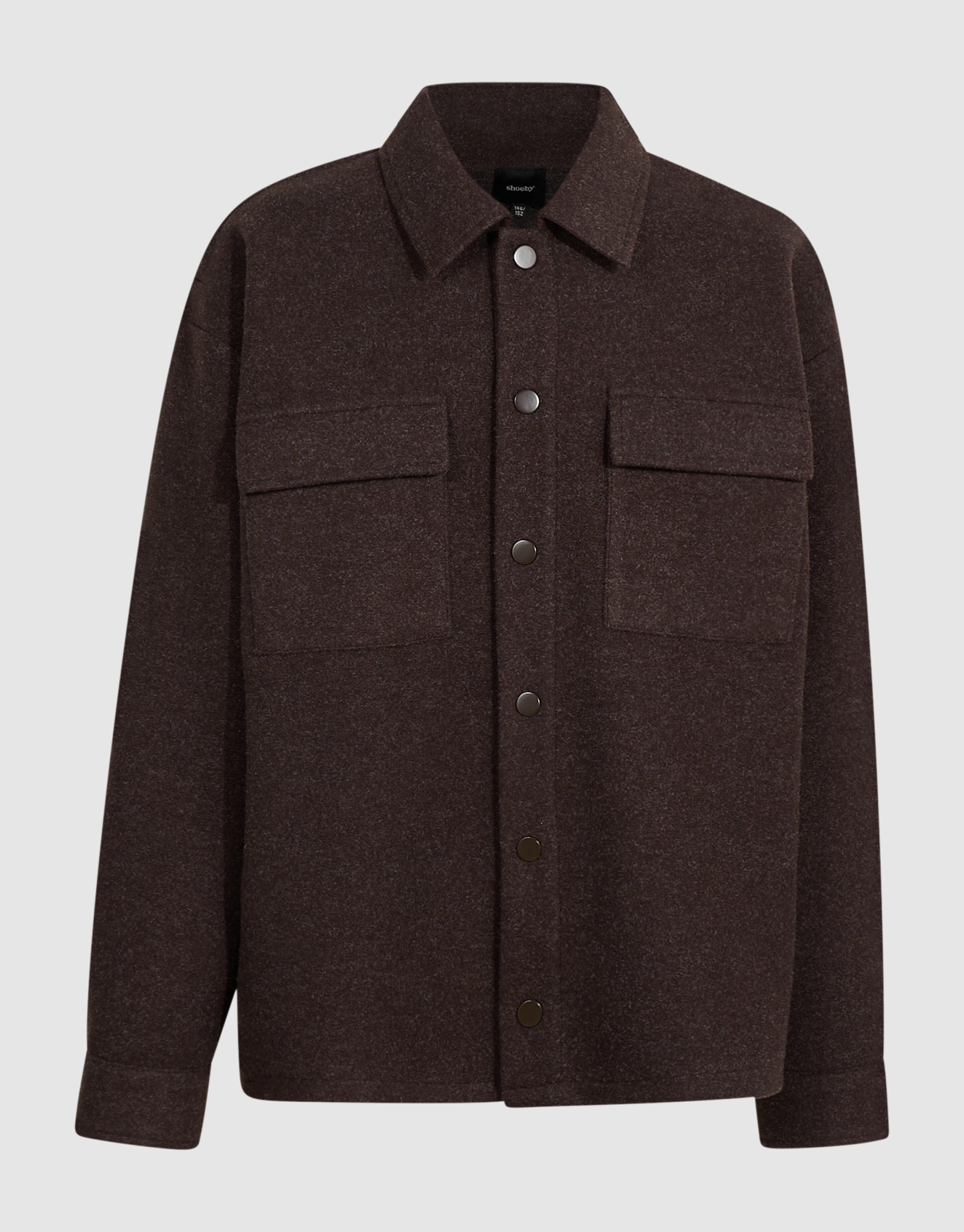 Felt Overshirt Dunkelbraun SHOEBY BOYS