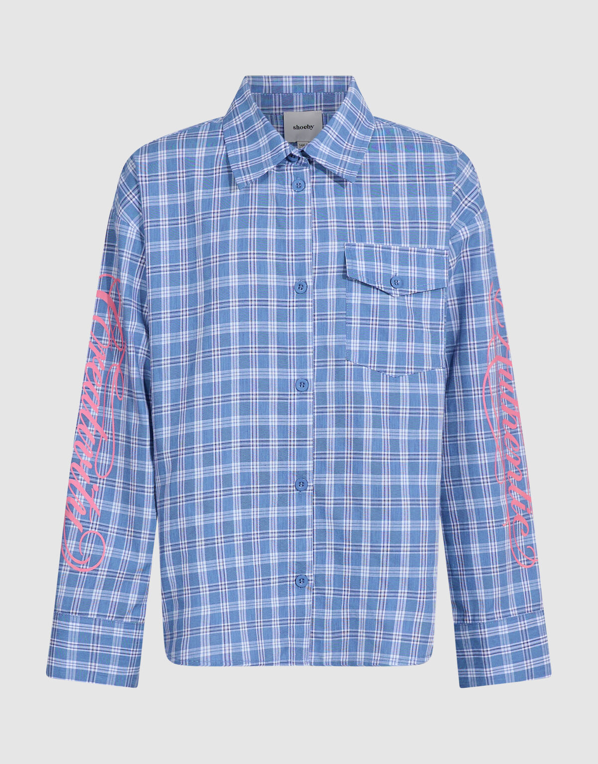 Karierte Bluse Blau SHOEBY GIRLS