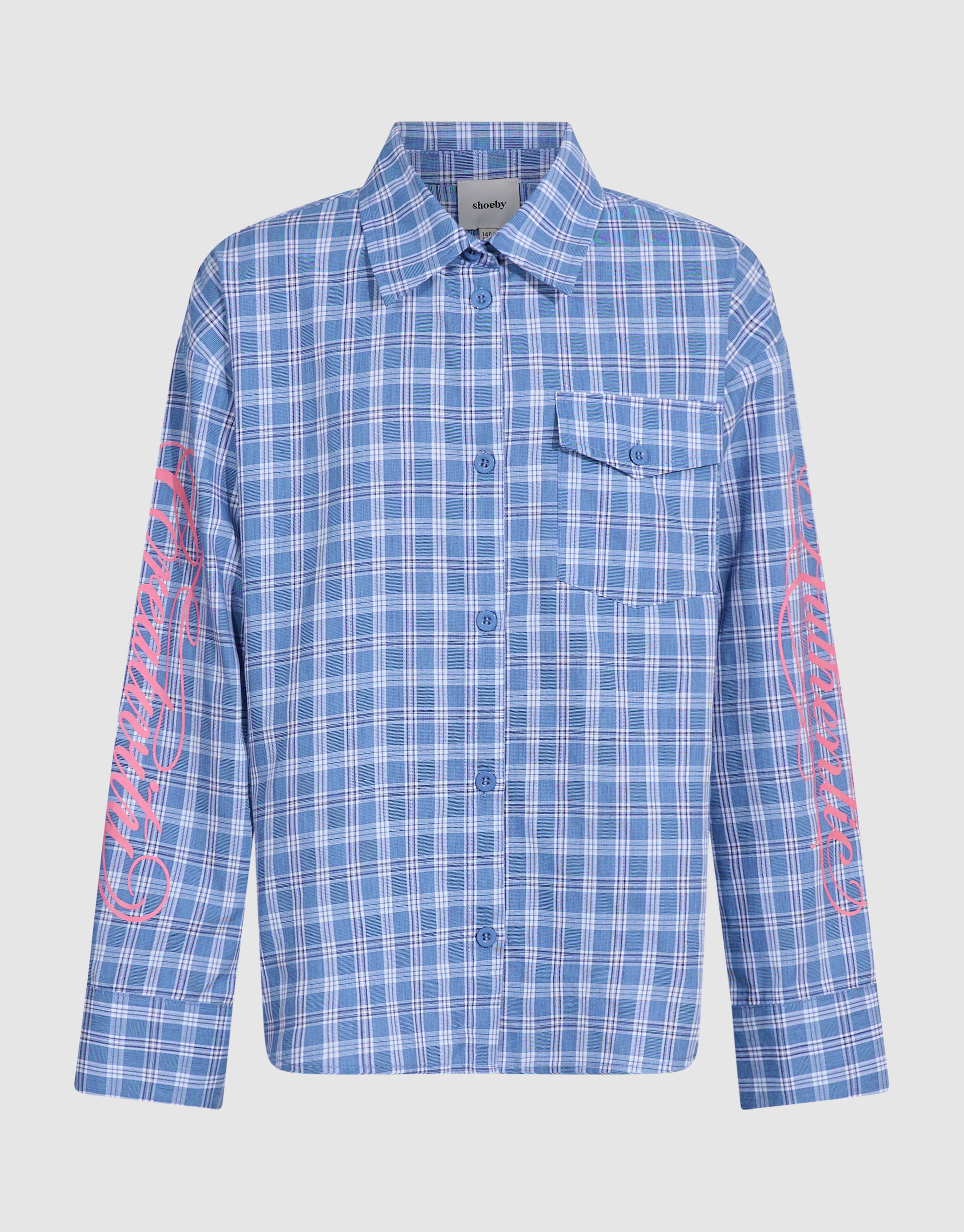 Karierte Bluse Blau SHOEBY GIRLS