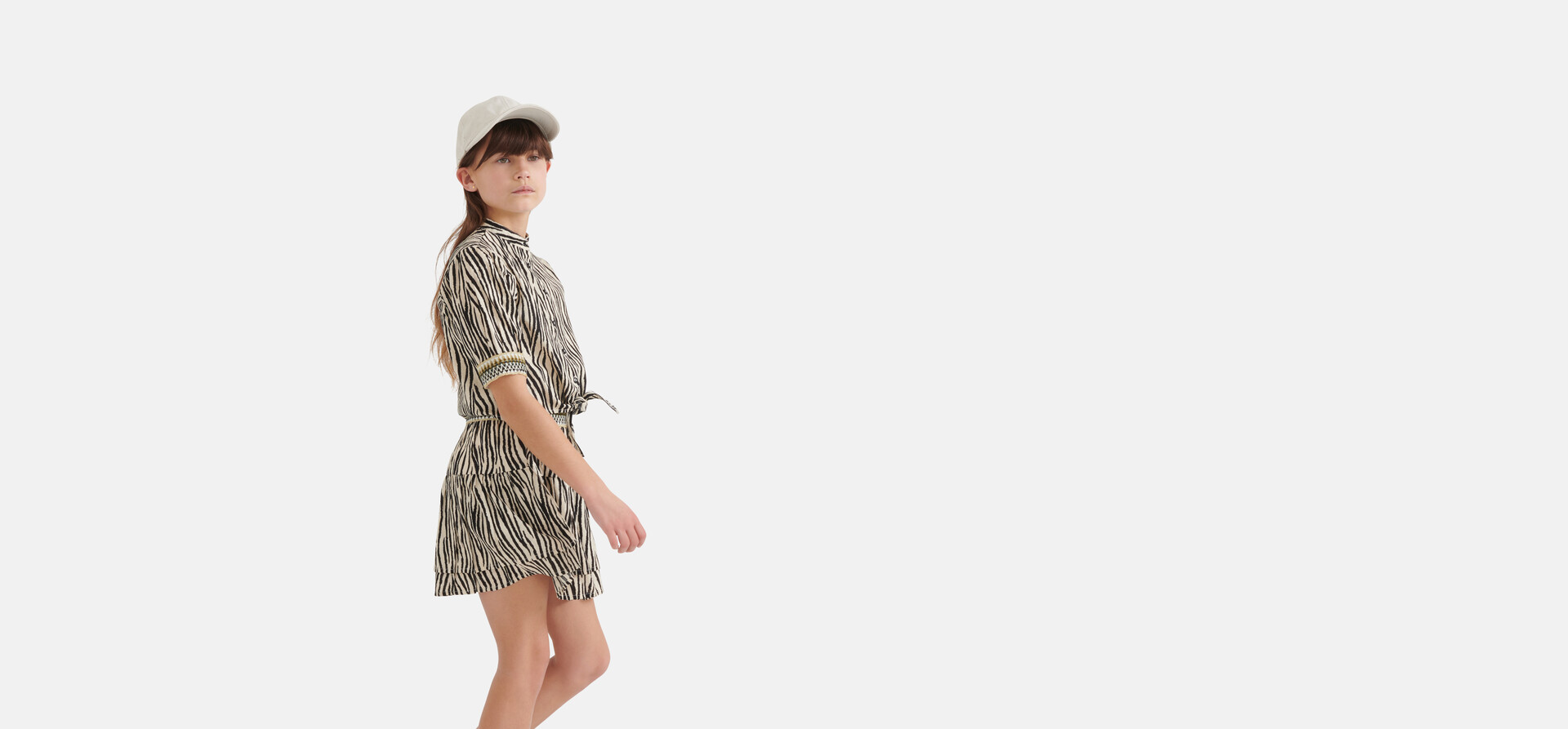 Bluse mit Zebramuster Schwarz/Weiß SHOEBY GIRLS