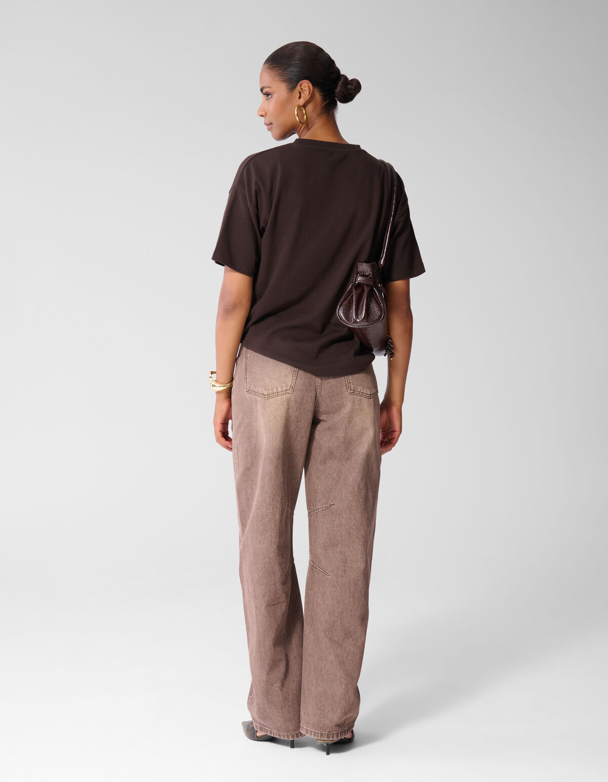 Oversized-T-Shirt Dunkelbraun SHOEBY WOMEN