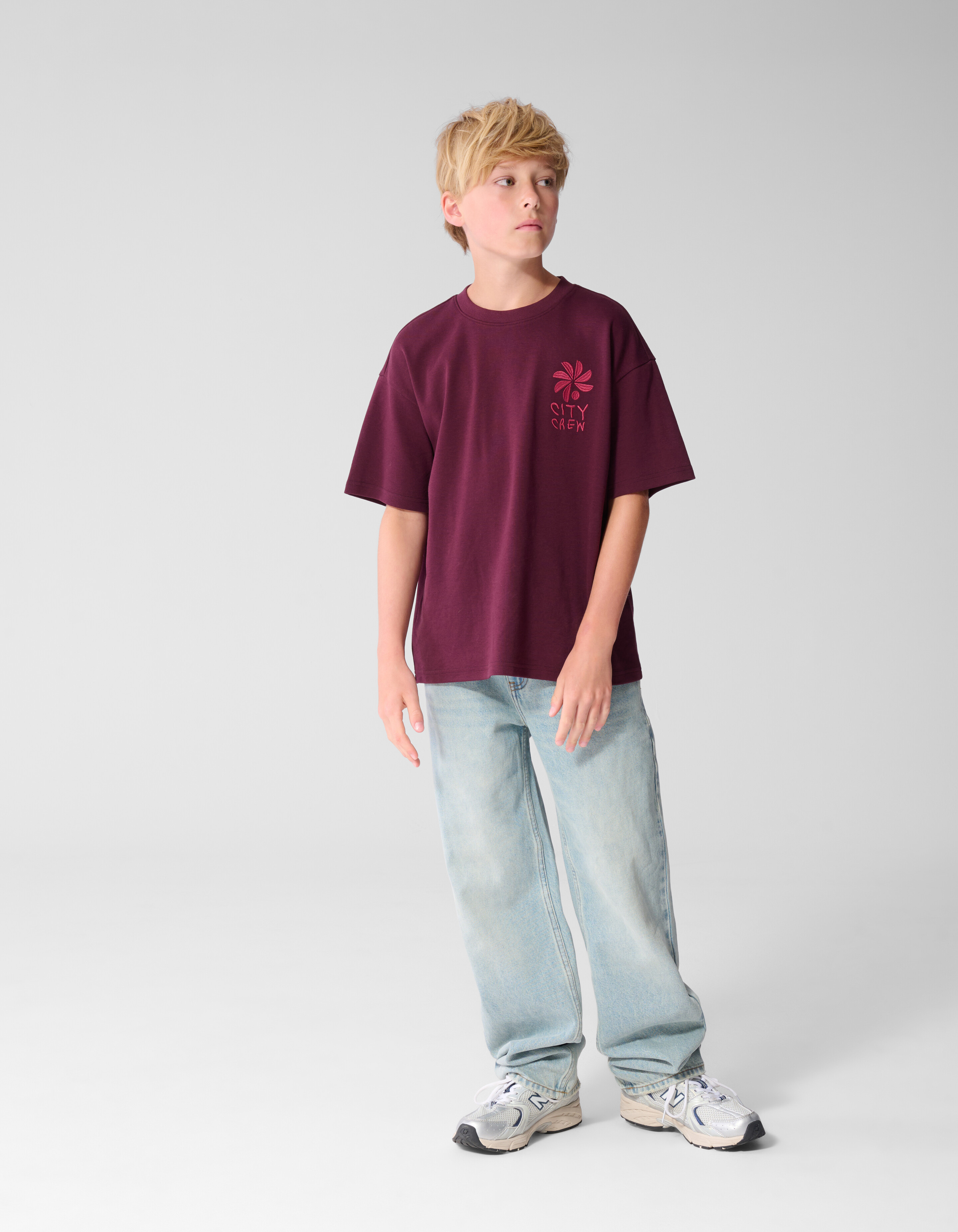 Baggy Fit Jeans Hellblau Verwaschen SHOEBY BOYS