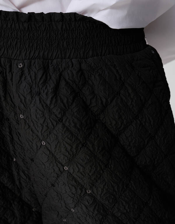 Gequiltete verzierte kurze Jacke schwarz SHOEBY WOMEN