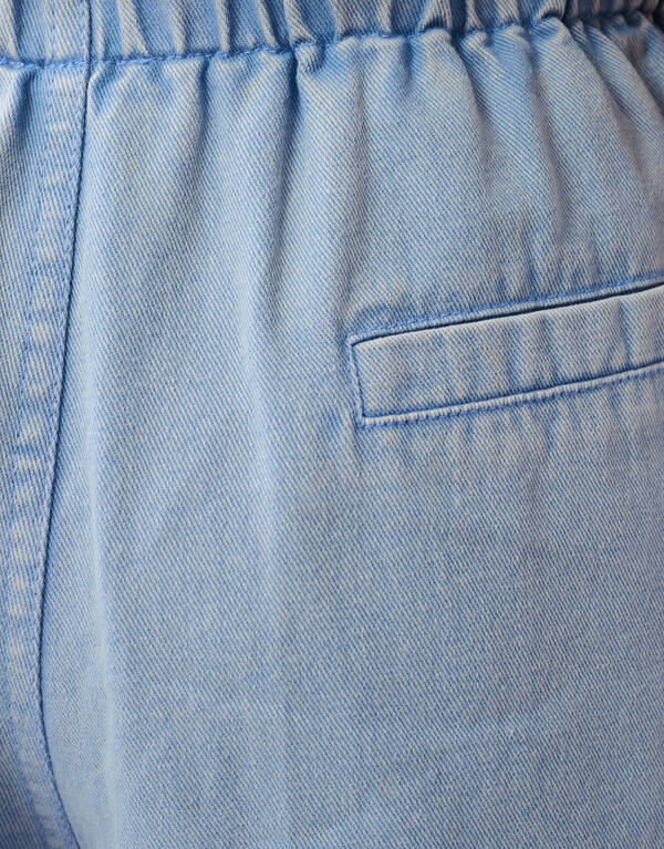 Obst Kunstwerk Twill Short Blau SHOEBY GIRLS