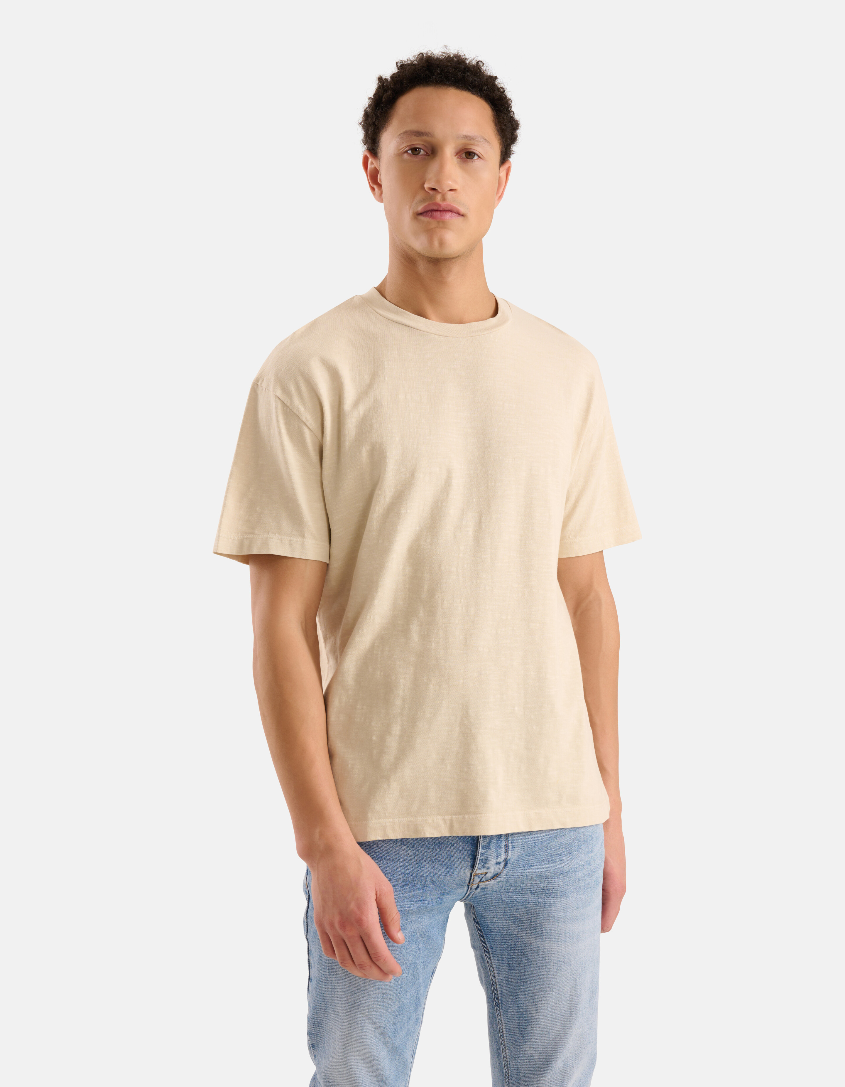 Jersey-T-Shirt Beige SHOEBY MEN