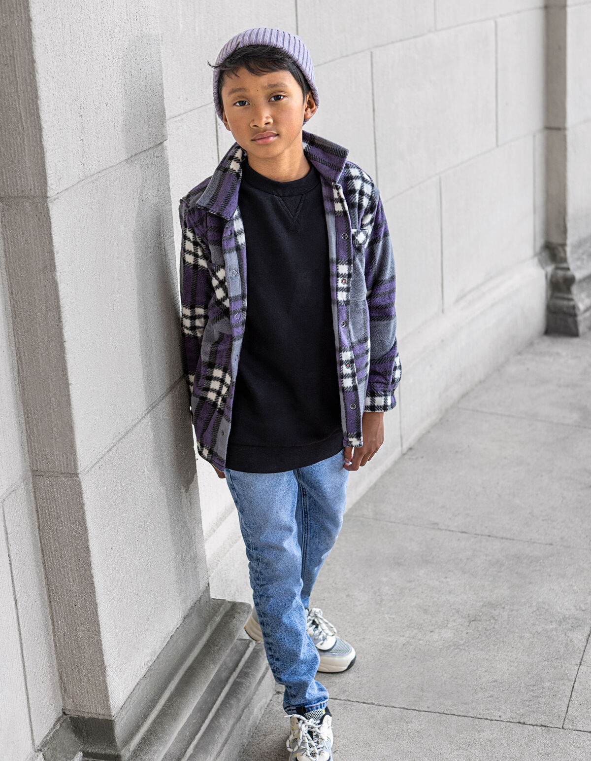 Kariertes Overshirt Dunkelgrau SHOEBY BOYS