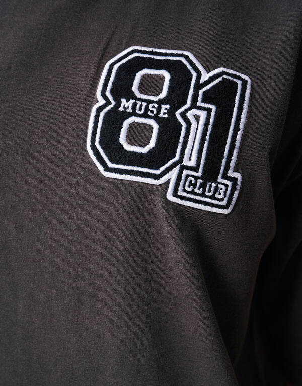 Gewaschenes T-shirt-Kleid Dunkelgrau SHOEBY WOMEN