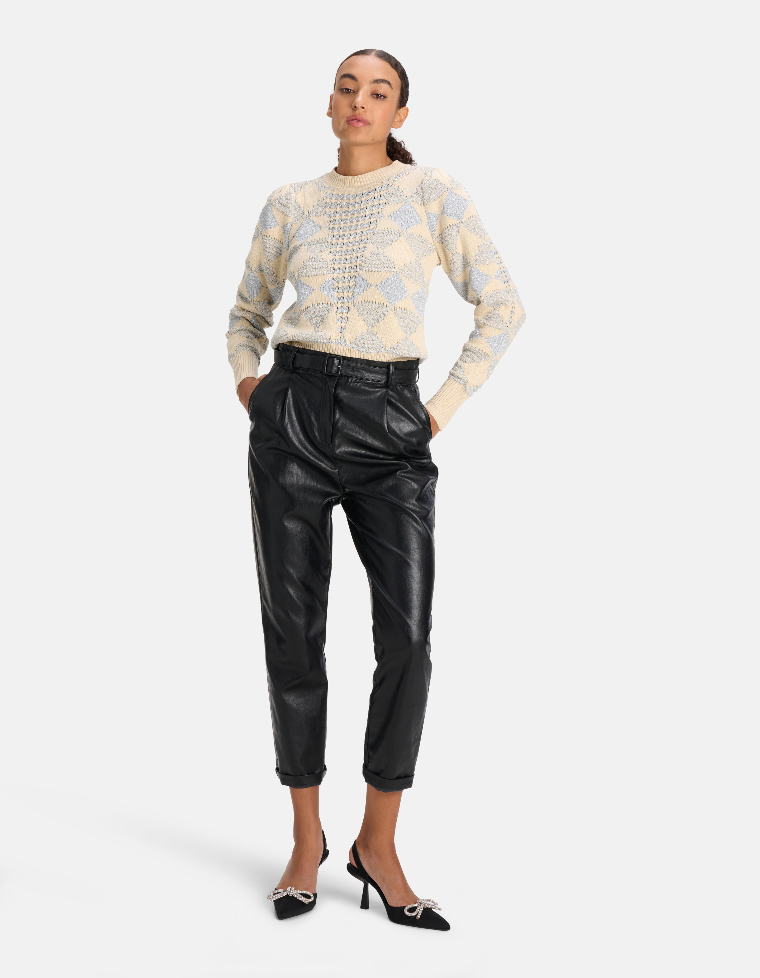 Lurex-Glitzer-Pullover Silber SHOEBY WOMEN