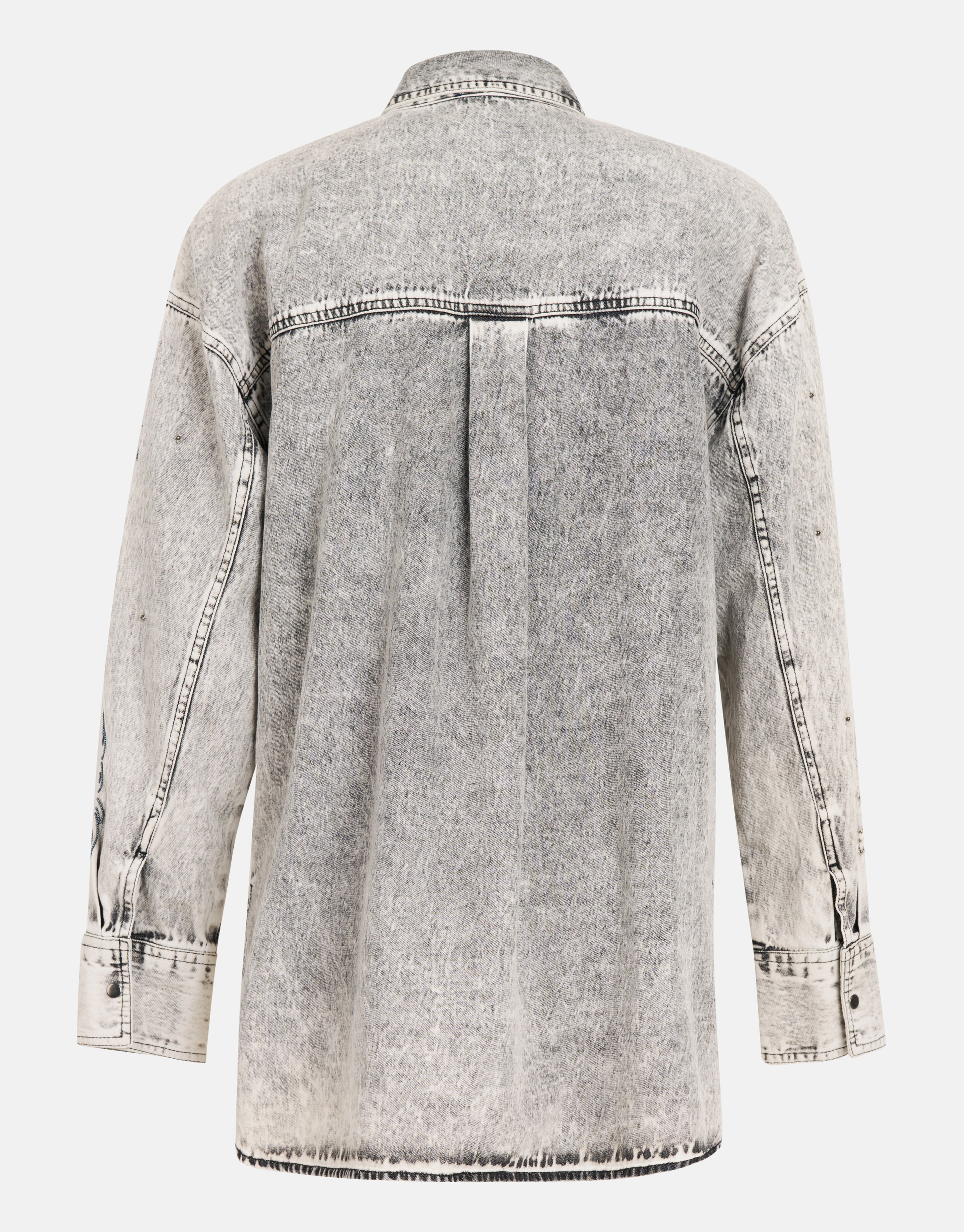 Verzierte Denim-Bluse Grau SHOEBY WOMEN