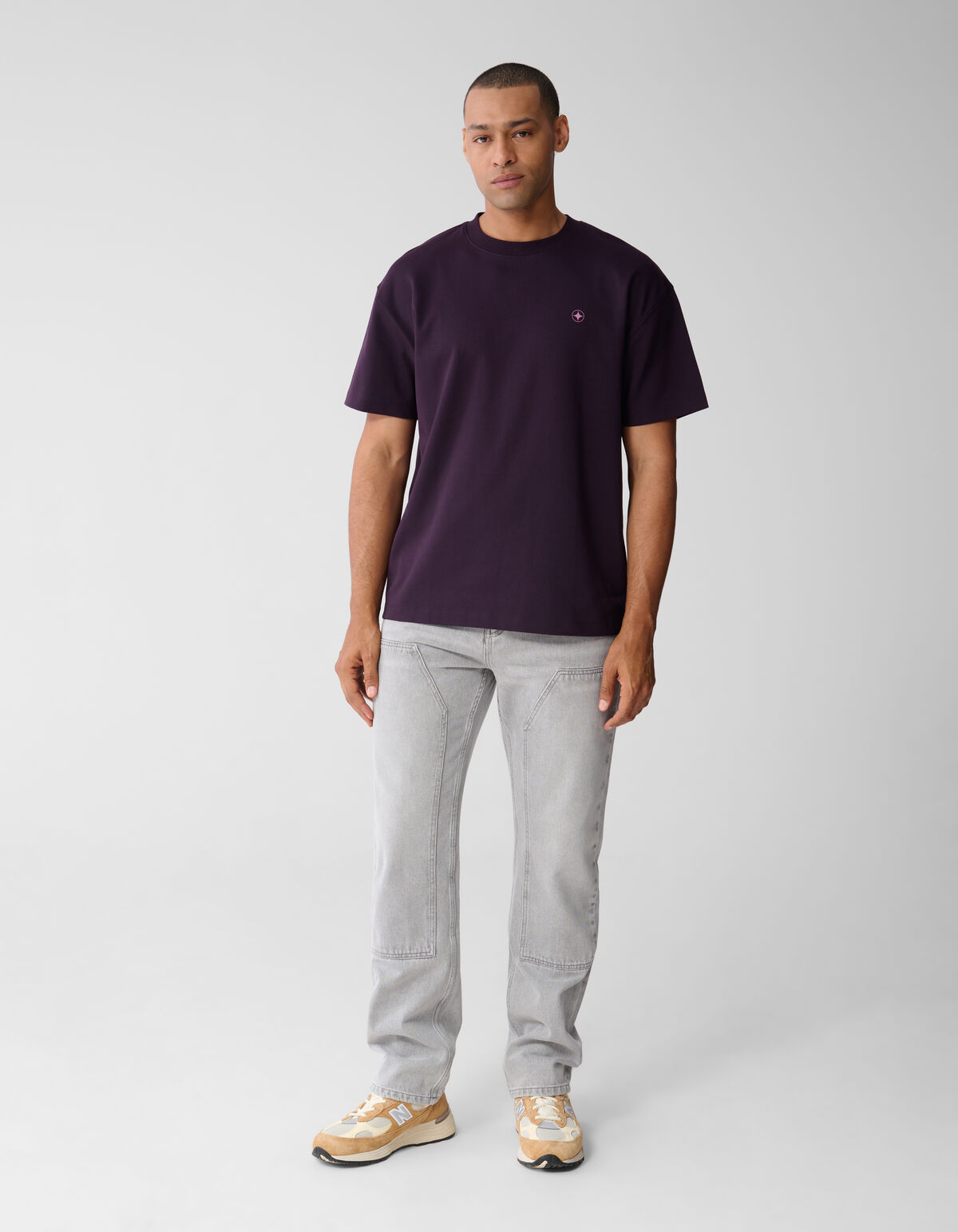 Sparkle Artwork T-Shirt Dunkelrot SHOEBY MEN
