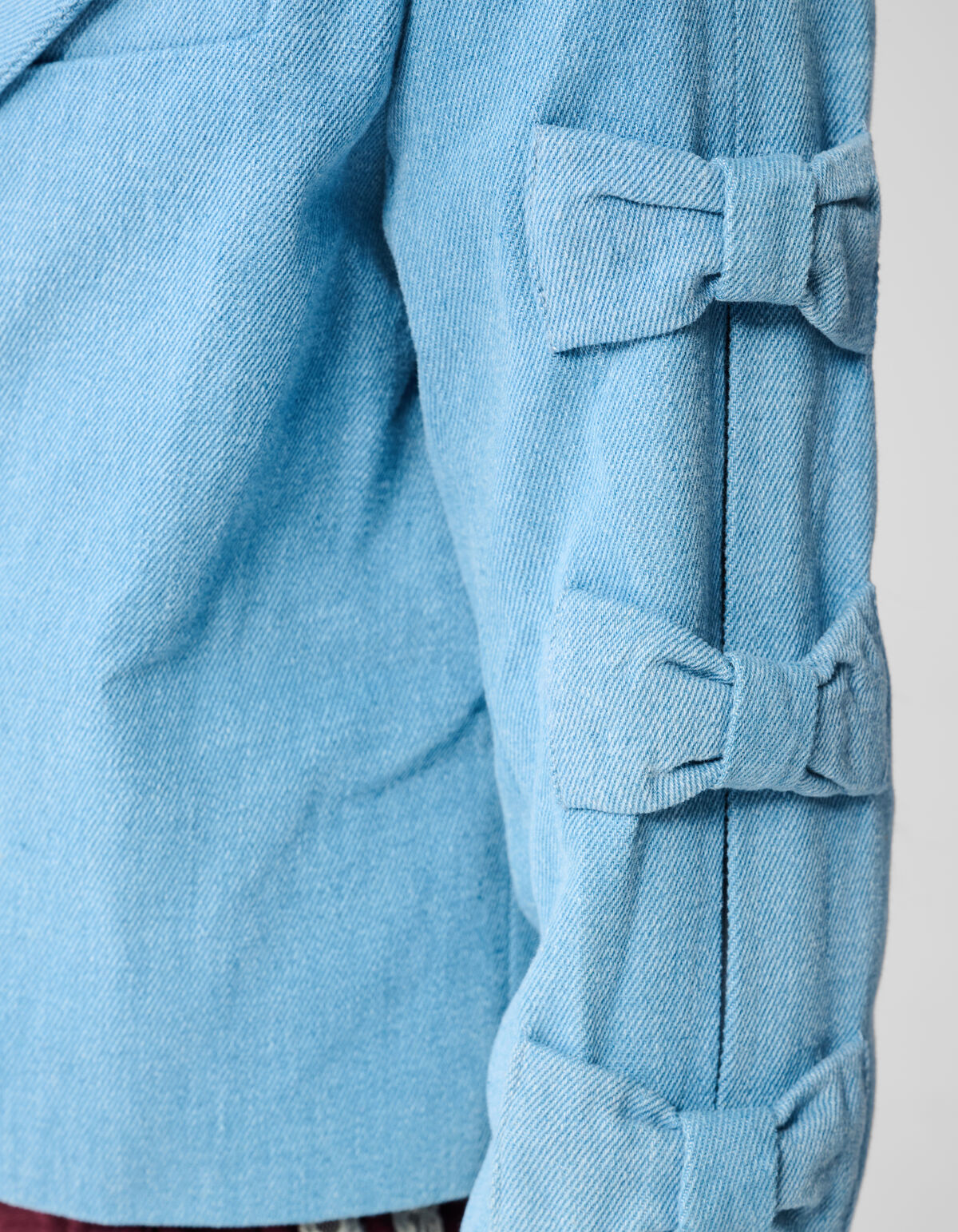 Gekürzter Blazer mit Schleife Blau SHOEBY GIRLS