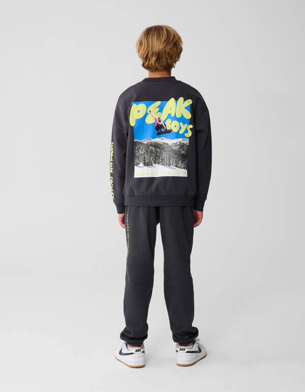 Peak Artwork Pullover Dunkelgrau SHOEBY BOYS