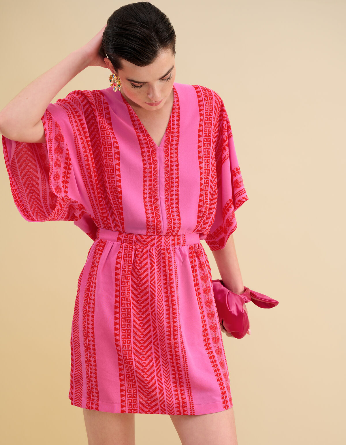 Printed Mini Jurk Roze SHOEBY WOMEN