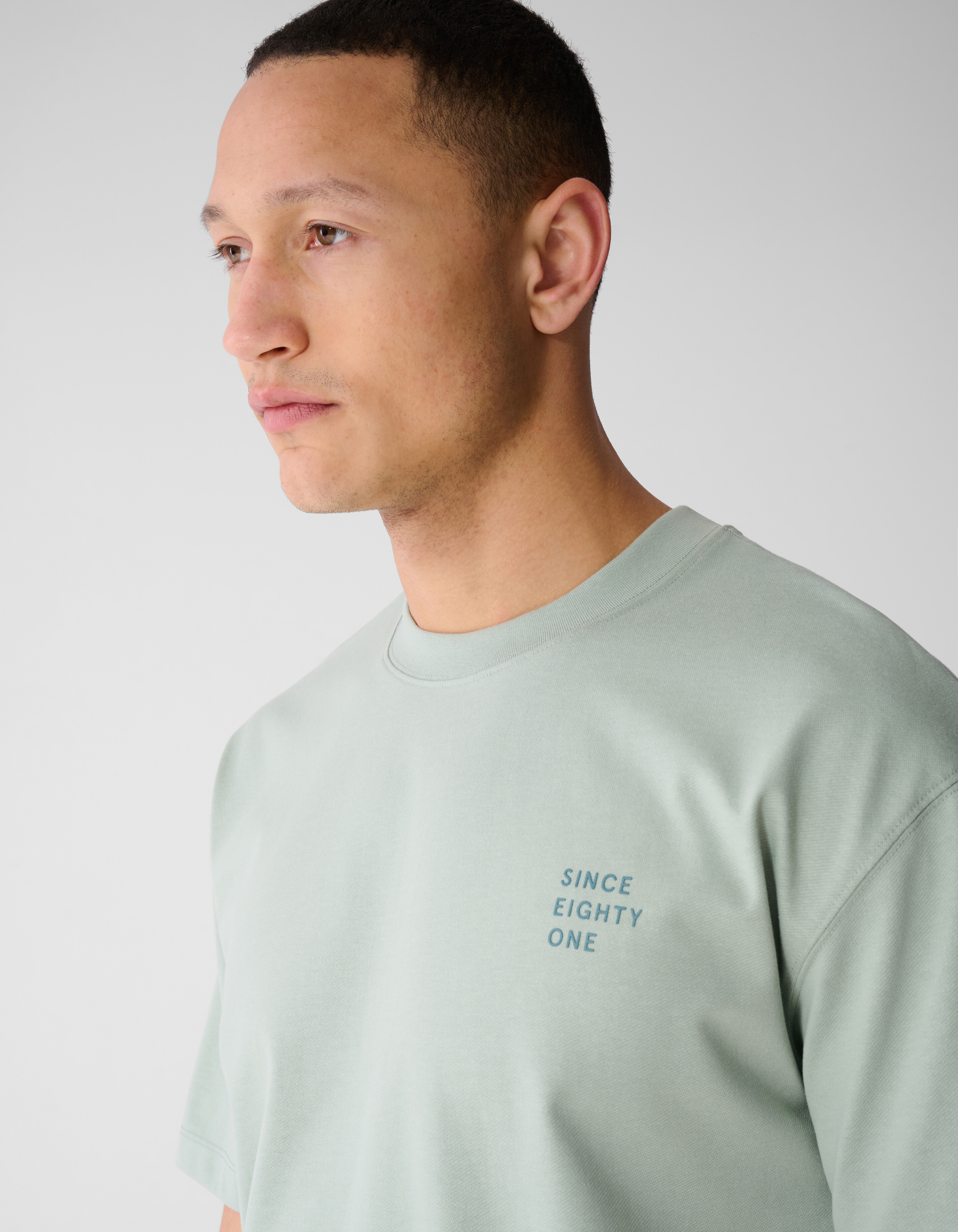 Text T-Shirt Hellgr&uuml;n SHOEBY MEN