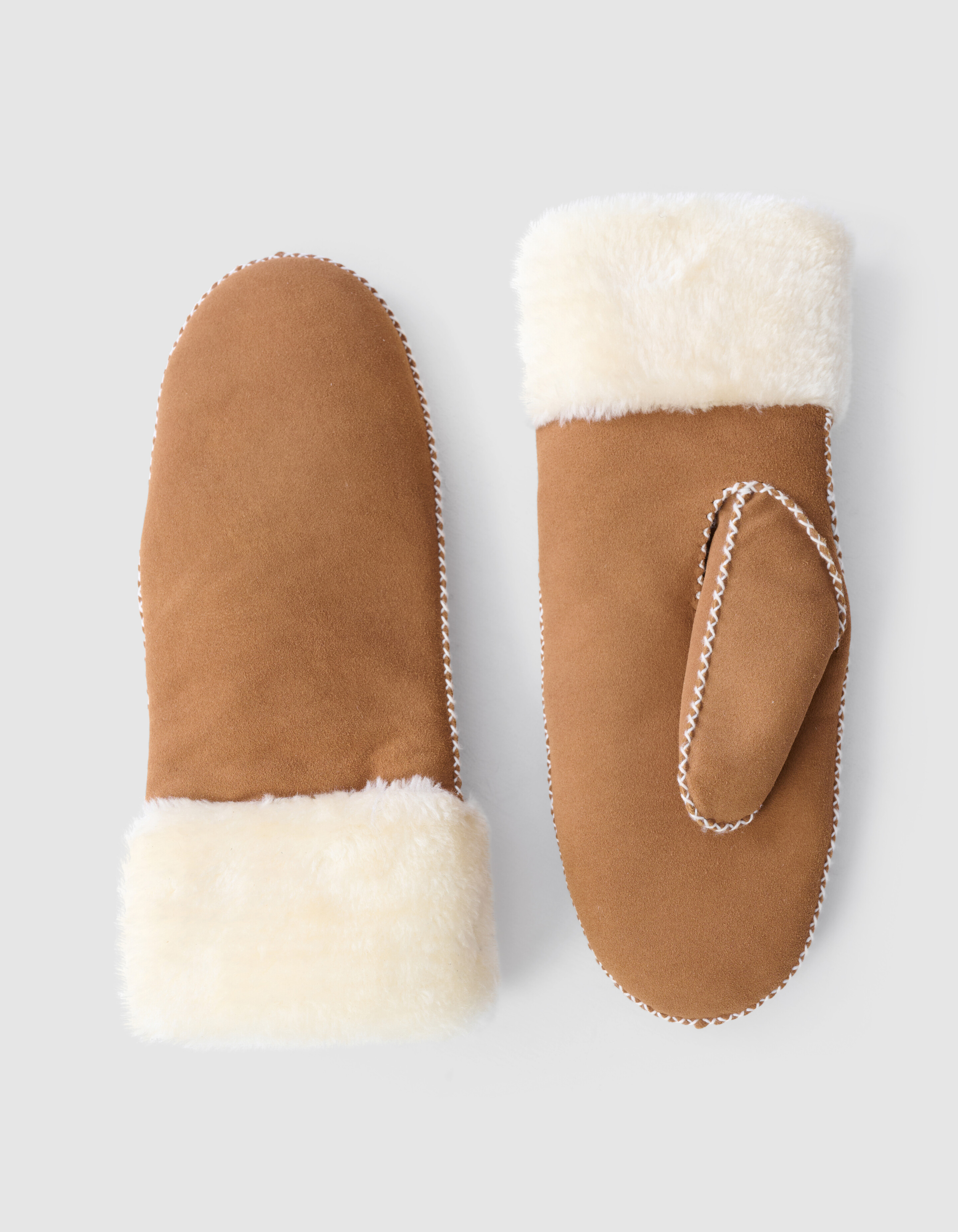 Fäustlinge aus Wolle Braun SHOEBY ACCESSOIRES