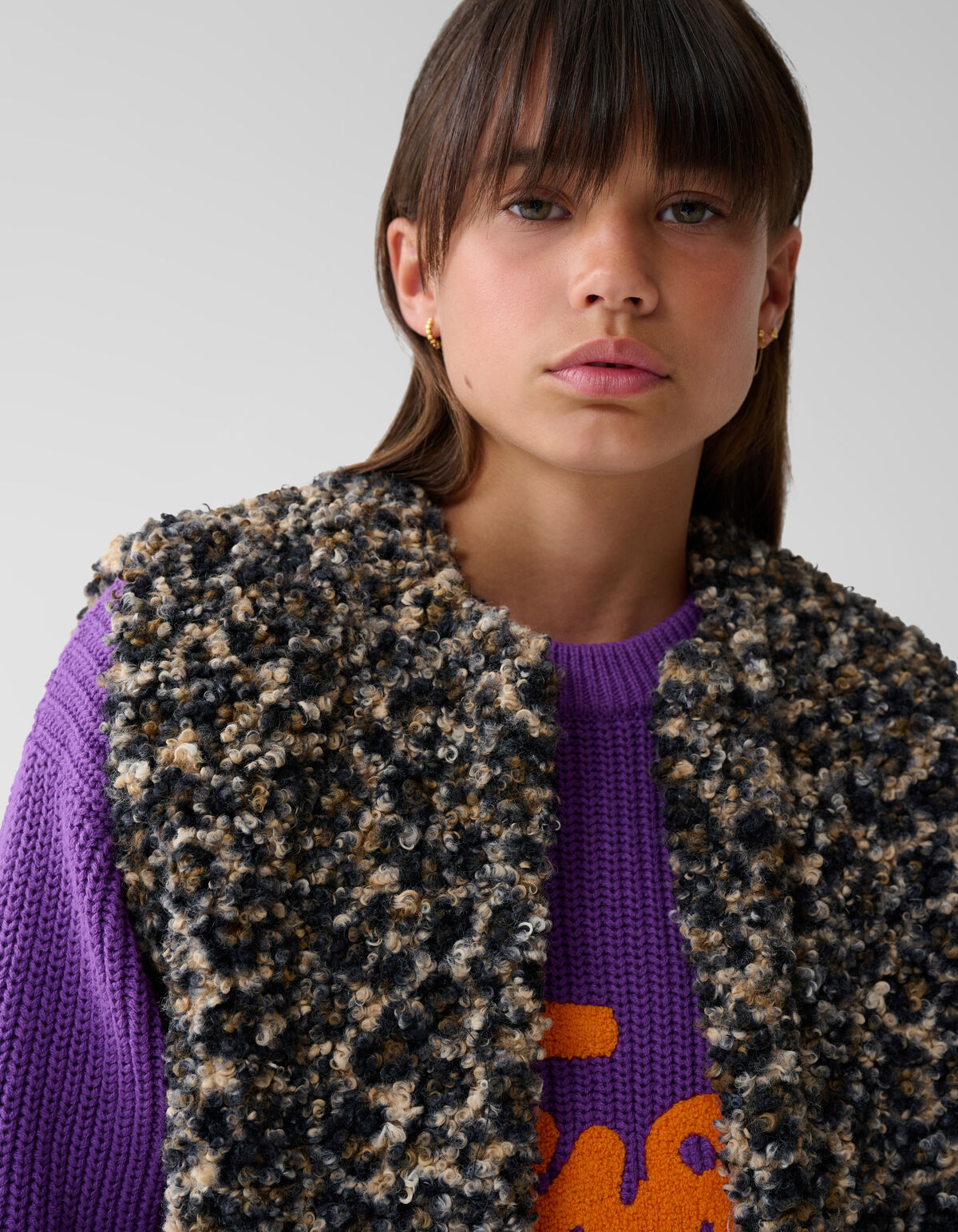 Leopard Teddy Gilet Braun SHOEBY GIRLS