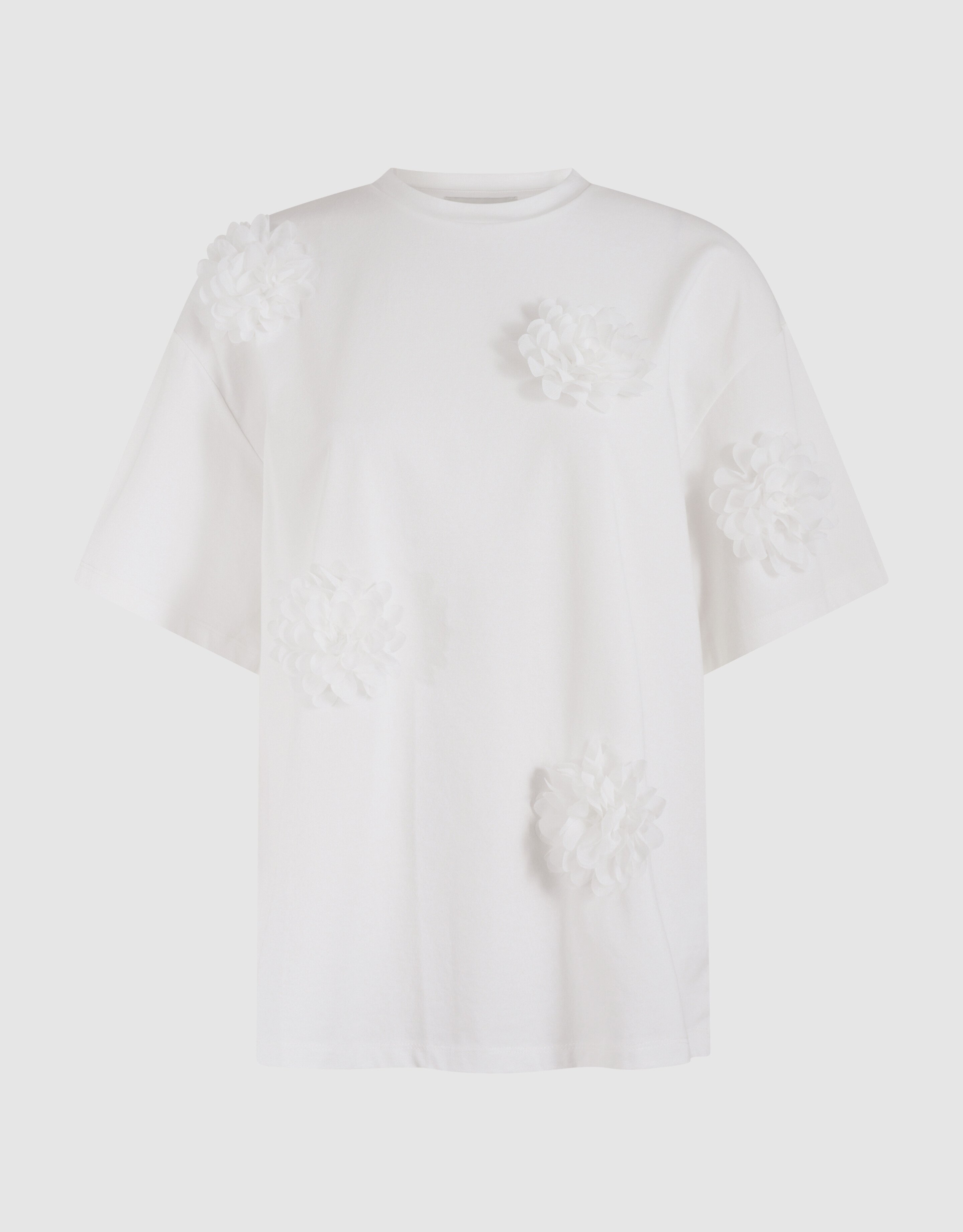Übergroßes Blumen-T-Shirt Weiß von Lizzy SHOEBY WOMEN