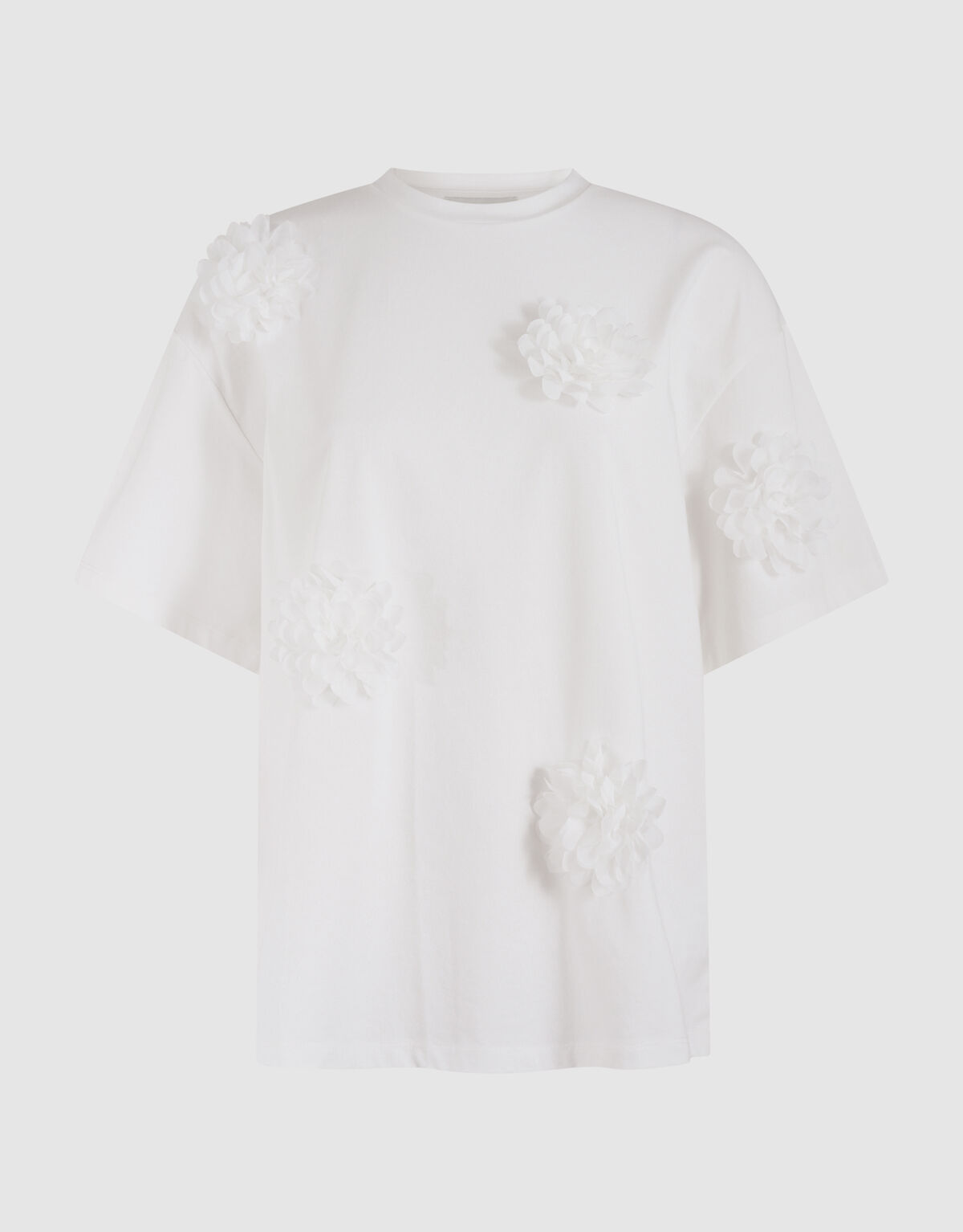 Übergroßes Blumen-T-Shirt Weiß von Lizzy SHOEBY WOMEN