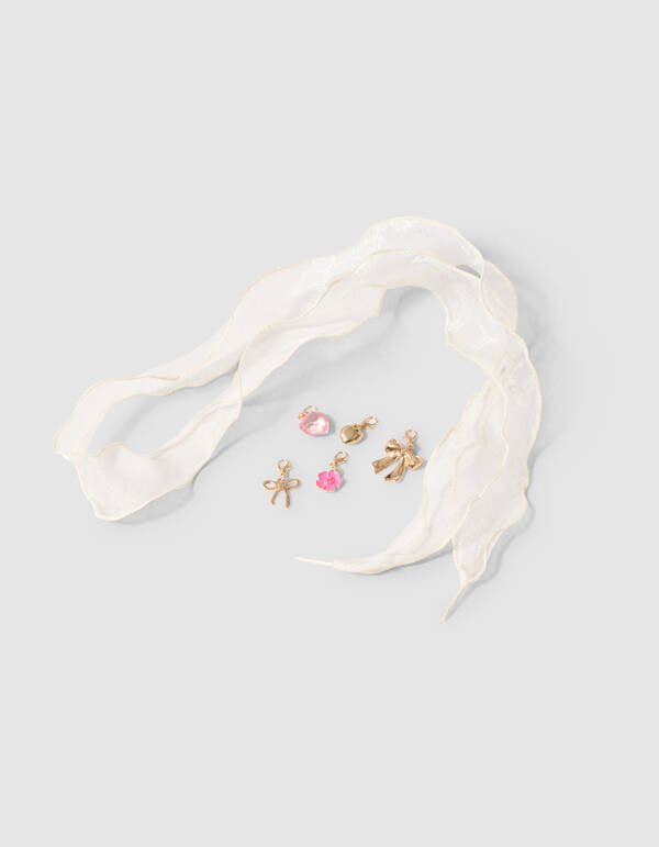 Sweet Blossom Schn&uuml;rsenkel Wei&szlig; SHOEBY ACCESSOIRES