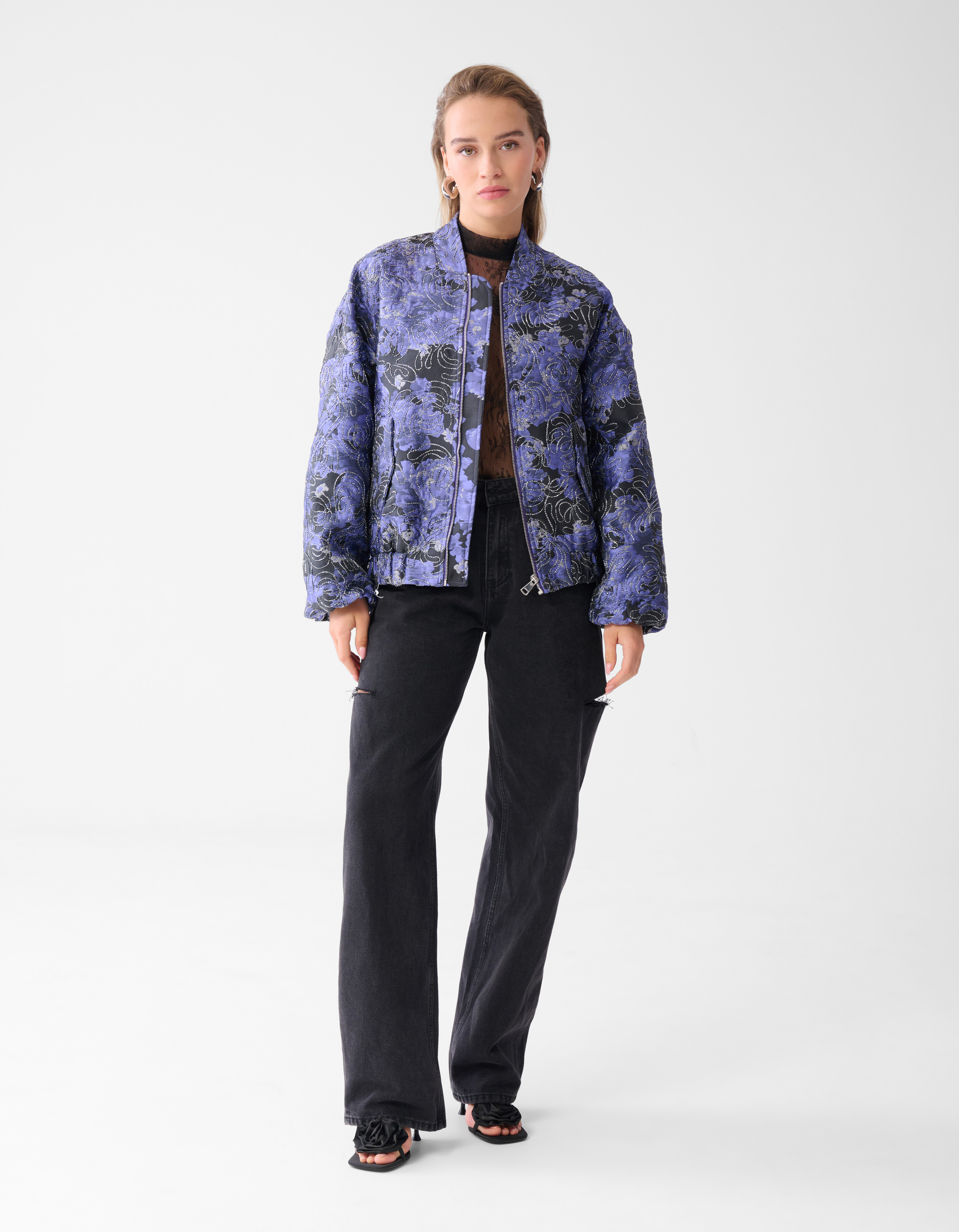 Jacquard-Bomber Schwarz SHOEBY WOMEN