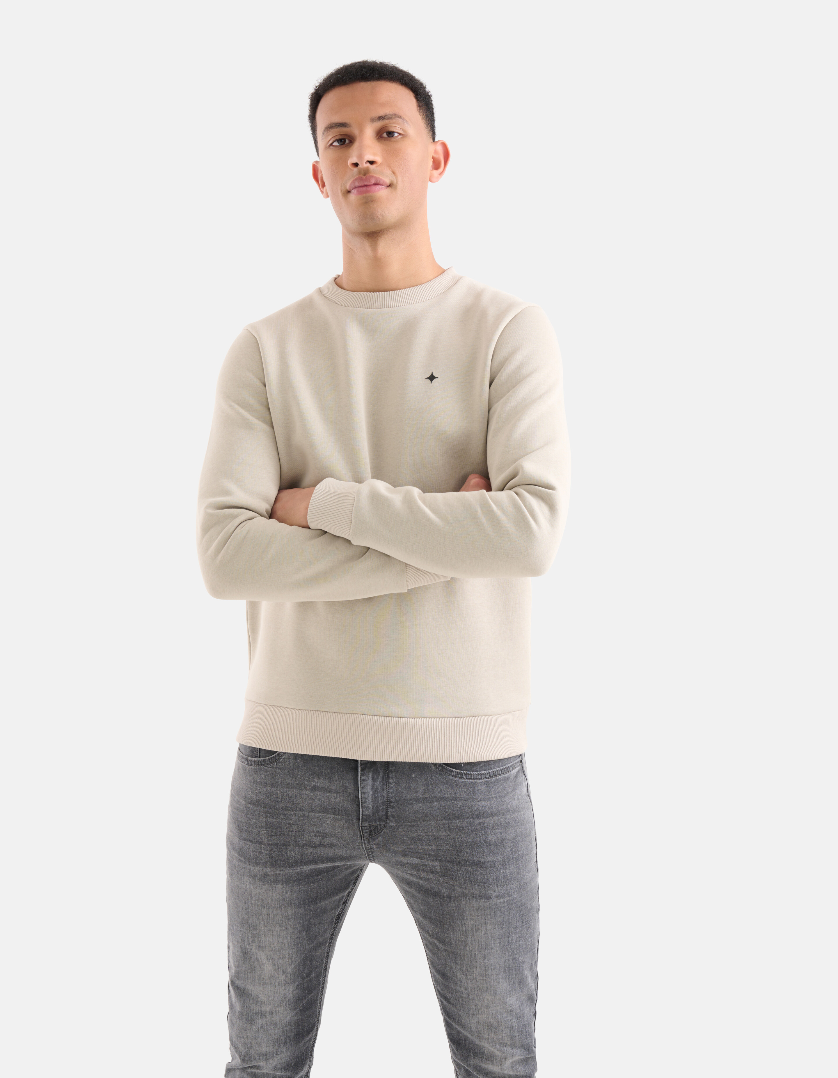 Glitzer-Pullover Beige SHOEBY MEN