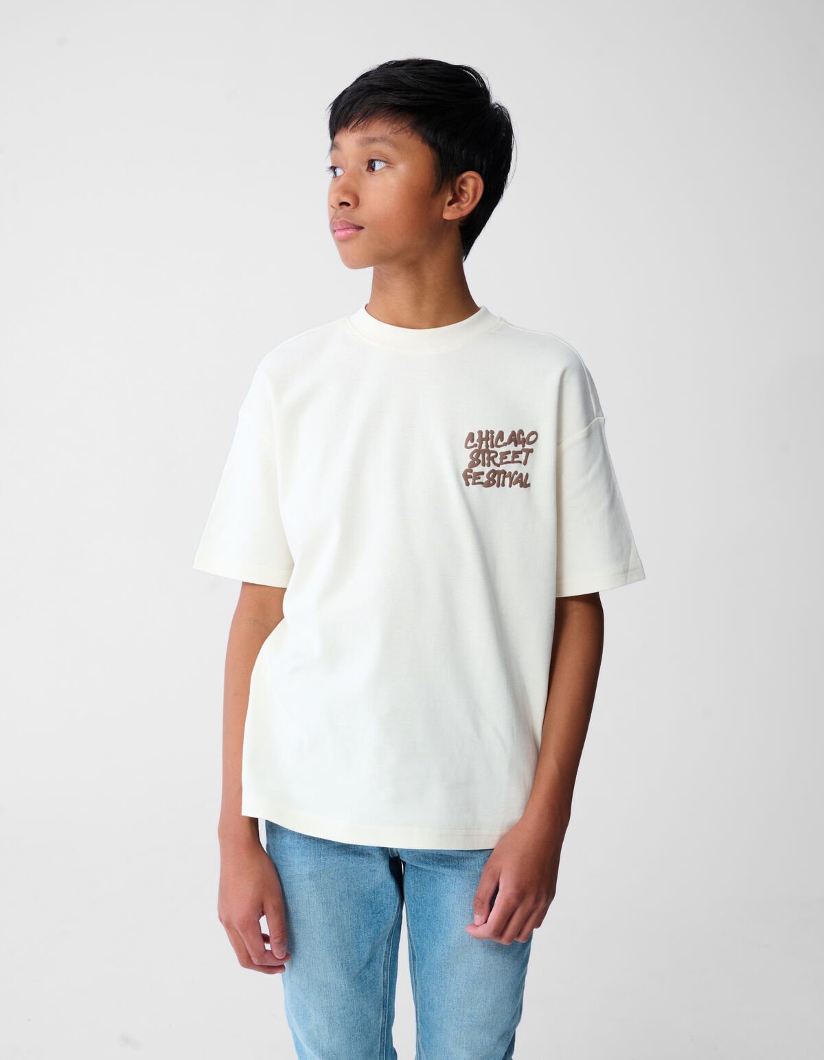 Festival-Kunstwerk-T-Shirt, cremefarben SHOEBY BOYS