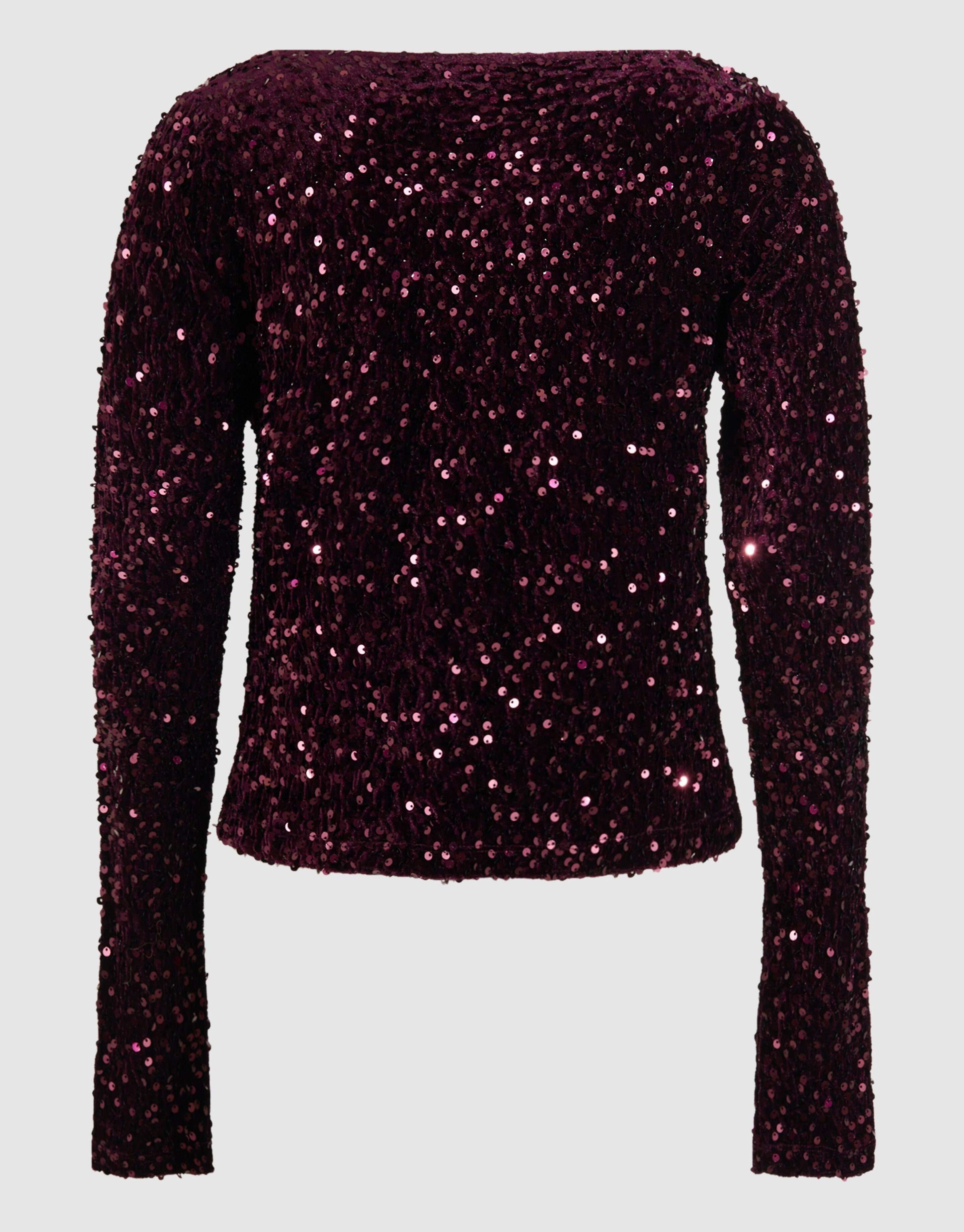 Pailletten-Wasserfall-Top Lila SHOEBY WOMEN