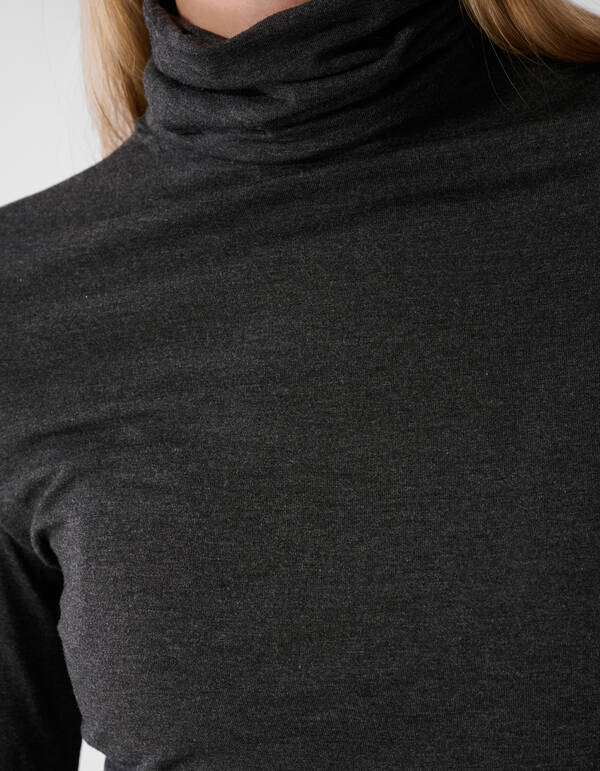 Col Neck Longsleeve Schwarz SHOEBY WOMEN