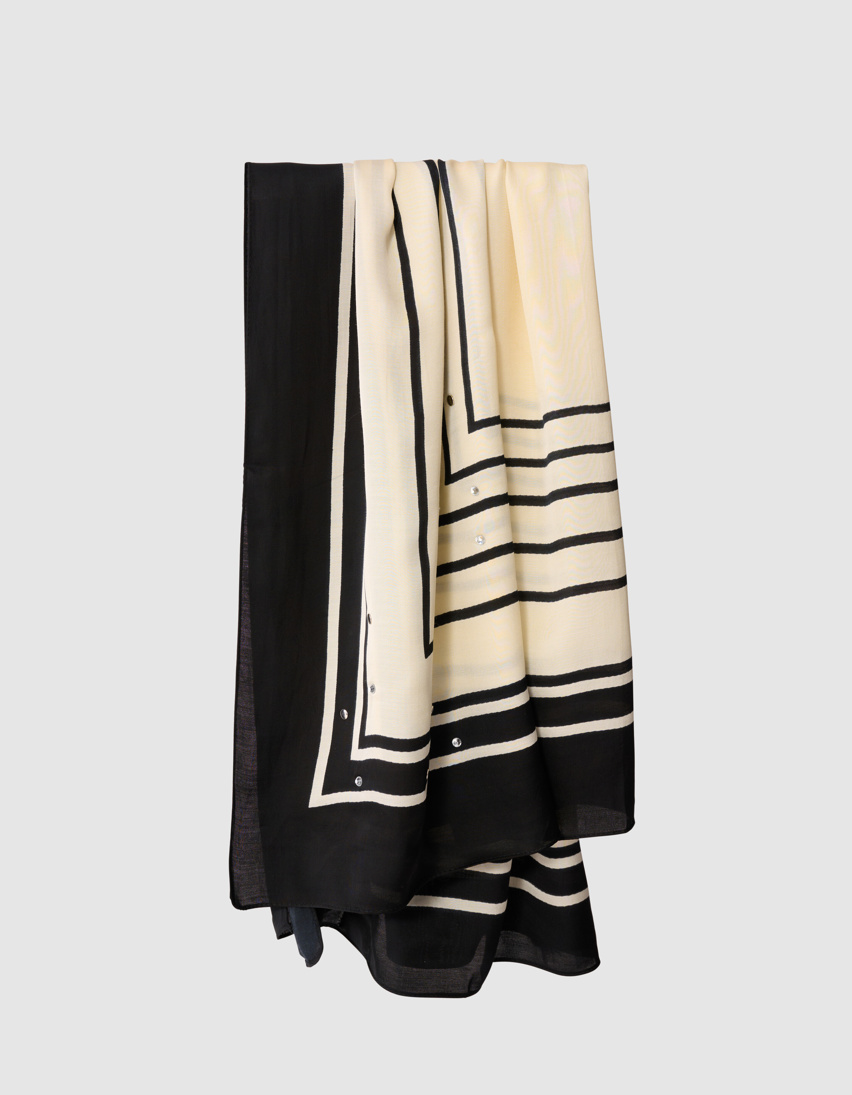 Grafik Strass Schal Schwarz/Wei&szlig; SHOEBY ACCESSOIRES