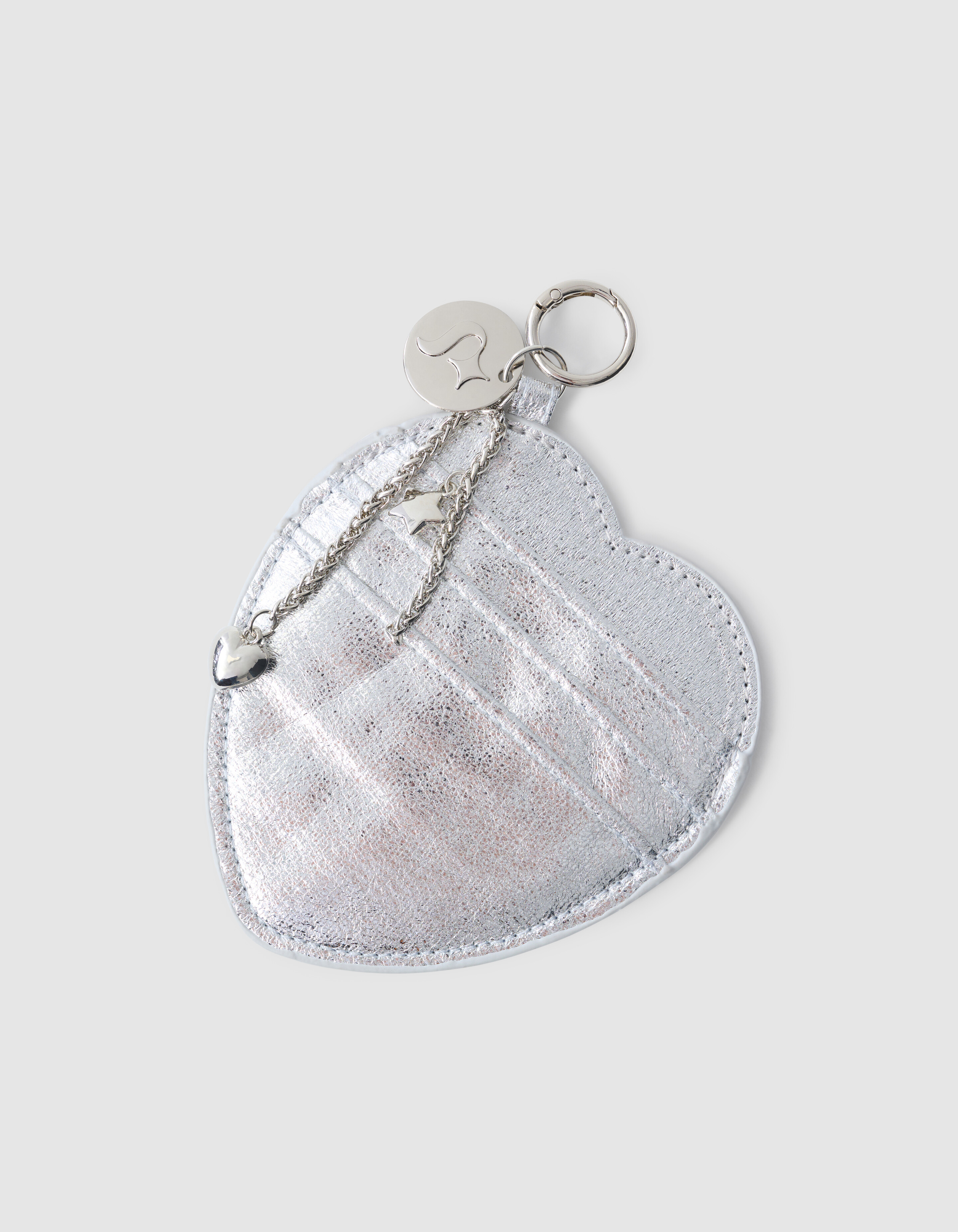 Herz Portemonnee Taschenanhänger Silber SHOEBY ACCESSOIRES