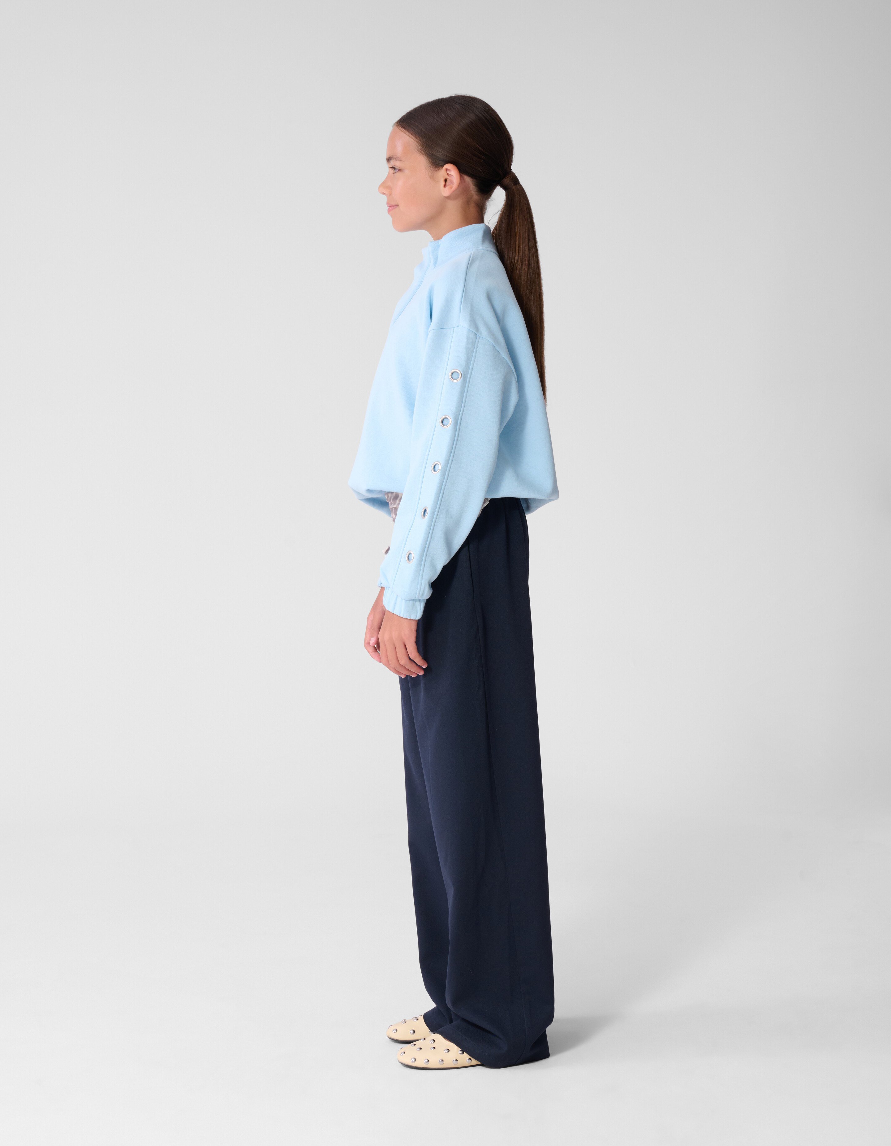 Funnel Neck Sweater Hellblau SHOEBY GIRLS