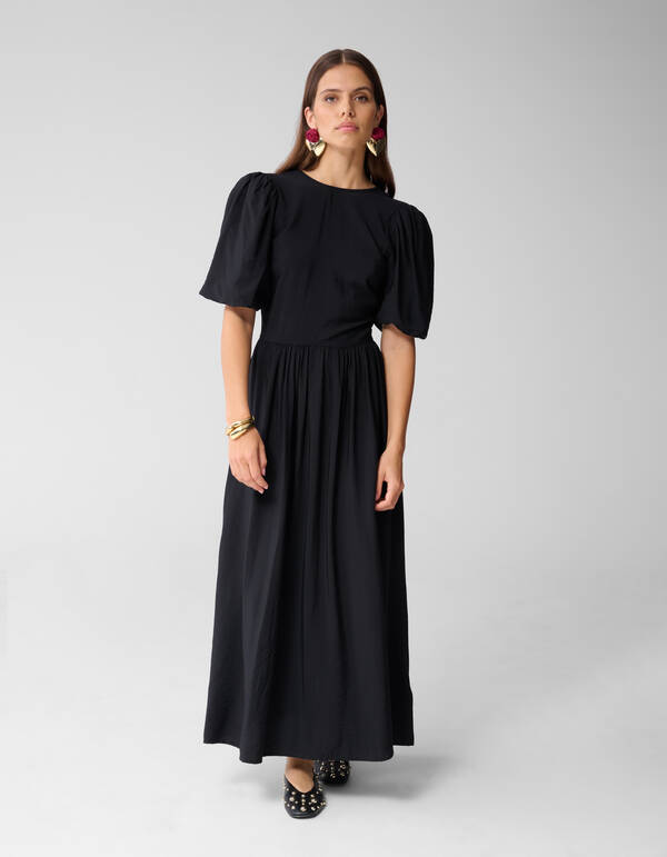 Maxikleid mit Schleife Schwarz SHOEBY WOMEN