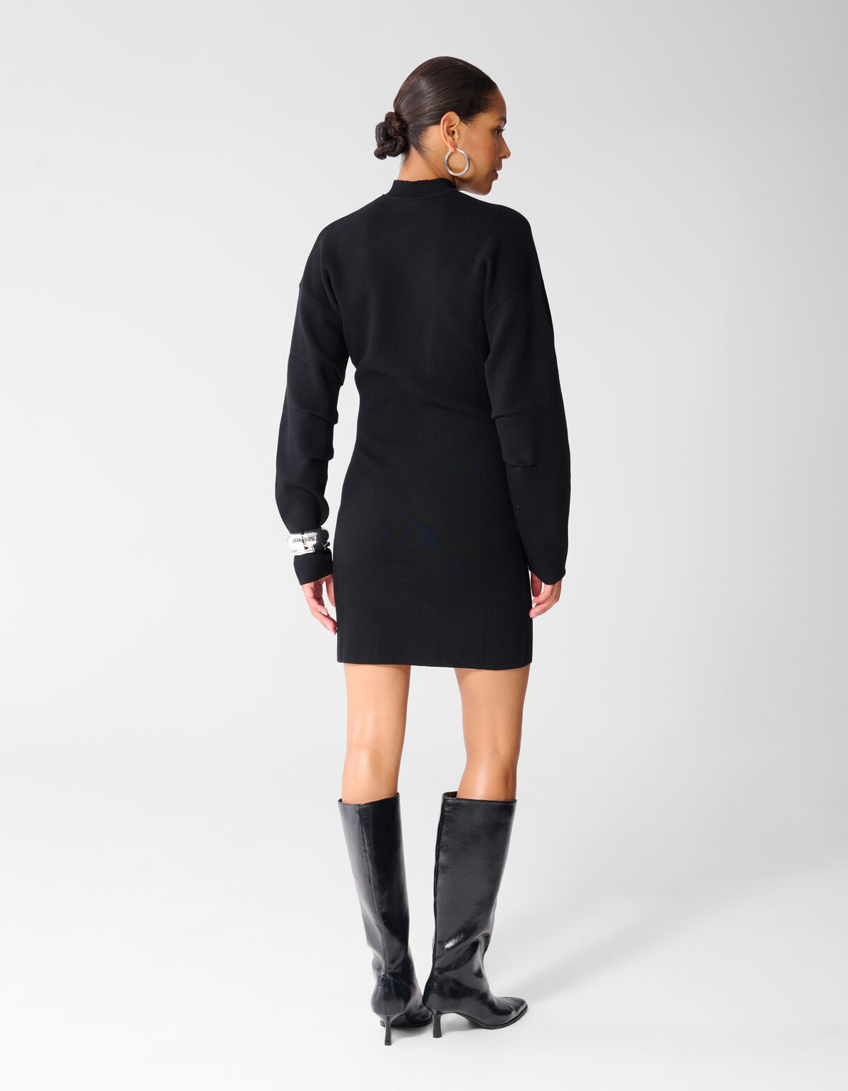 Balloon Sleeve Kleid Schwarz SHOEBY WOMEN