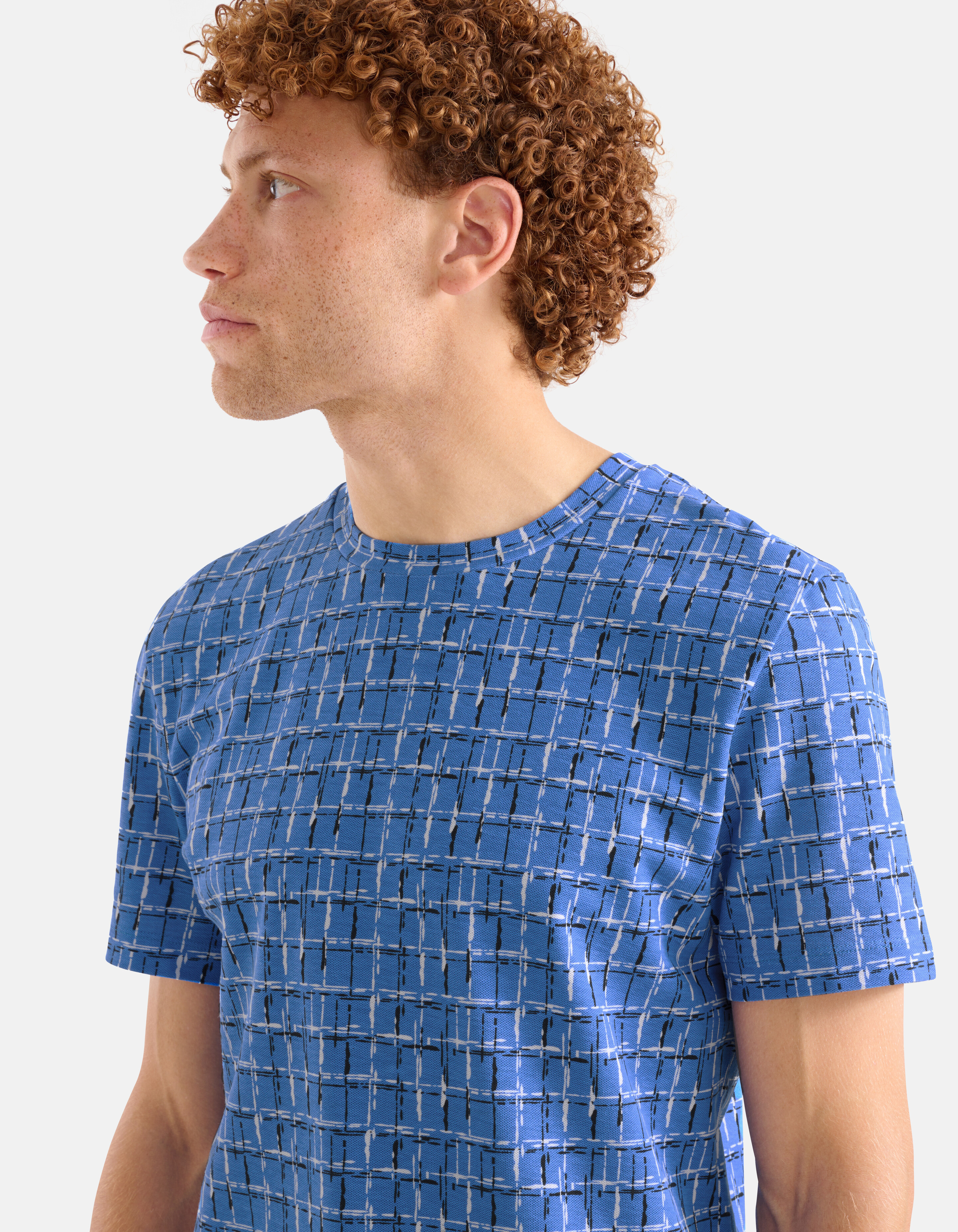 Bedrucktes T-shirt Blau SHOEBY MEN