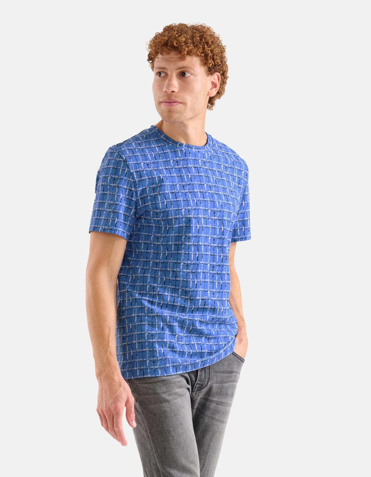 Bedrucktes T-shirt Blau SHOEBY MEN
