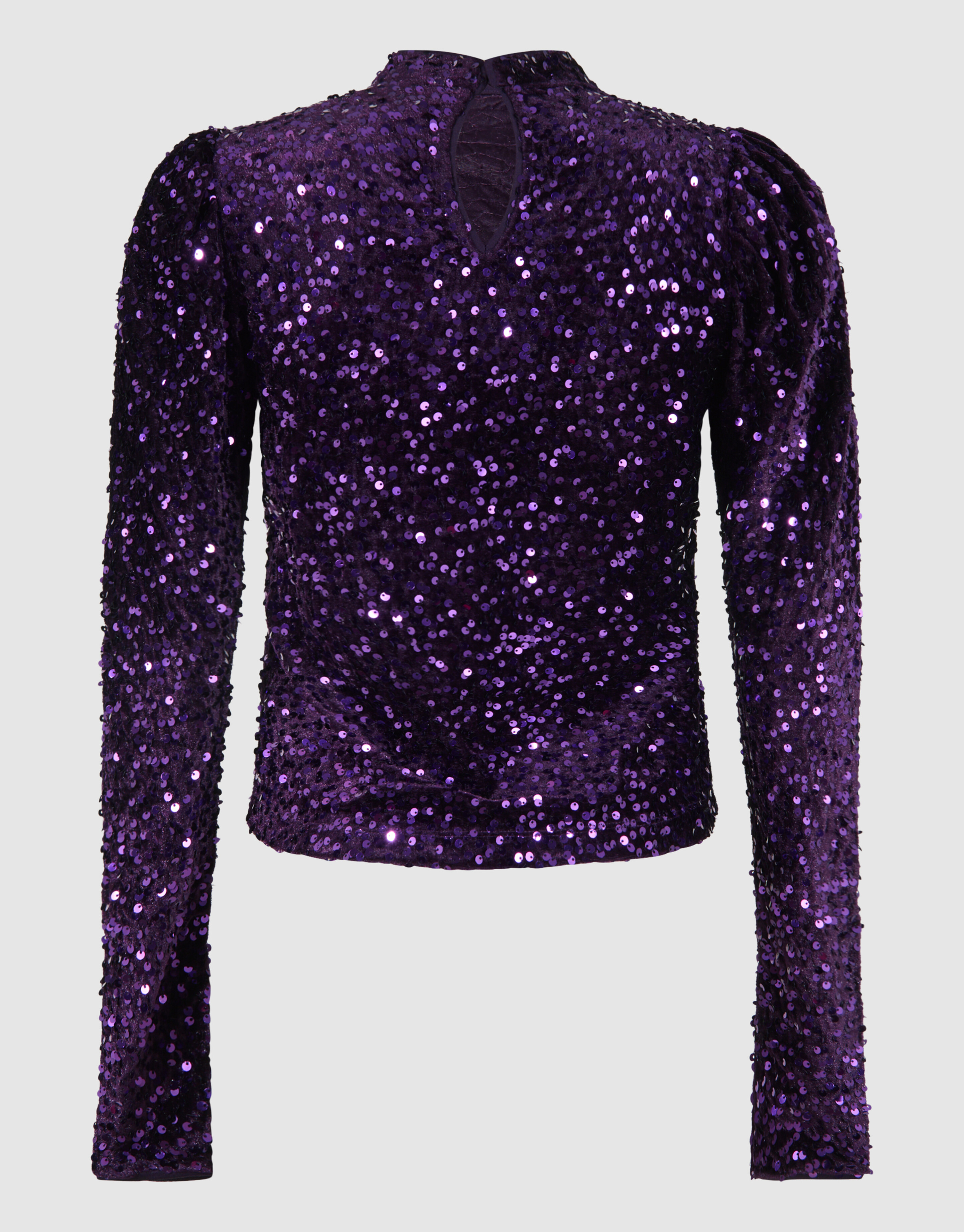 Samtpailletten Top Dunkelviolett SHOEBY WOMEN