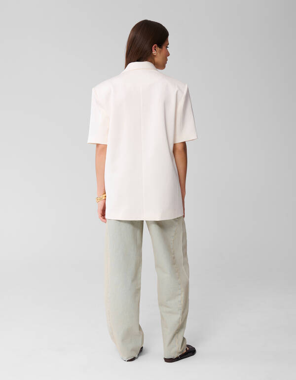 Kurzärmeliger Blazer Off White SHOEBY WOMEN