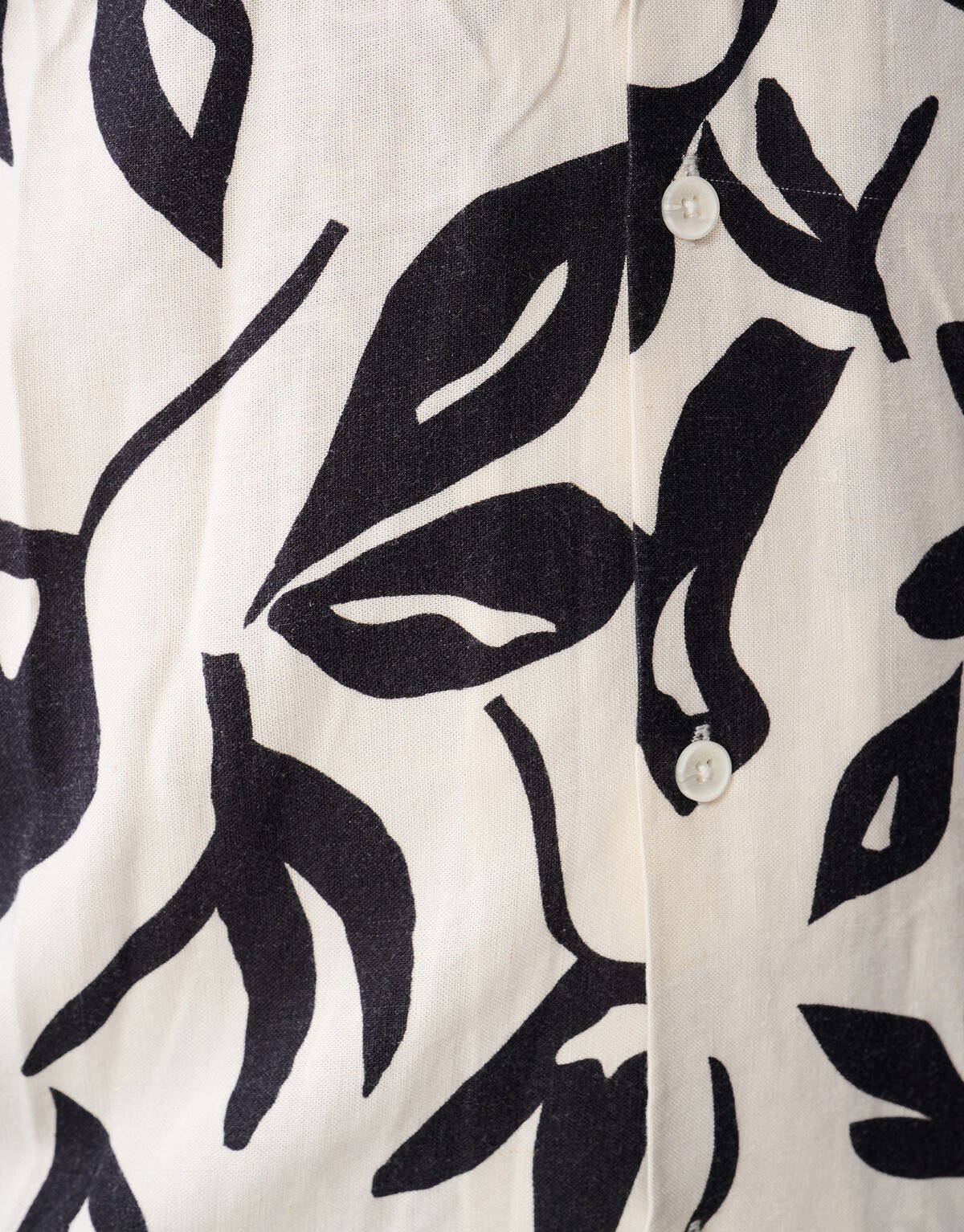 Geblümtes Leinenhemd Off White SHOEBY MEN