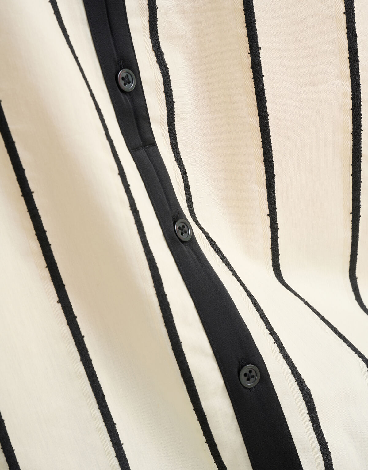 Gestreifte Bluse Off White/Schwarz SHOEBY WOMEN