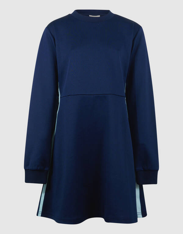 Doppelt gestreiftes Kleid Dunkelblau SHOEBY GIRLS