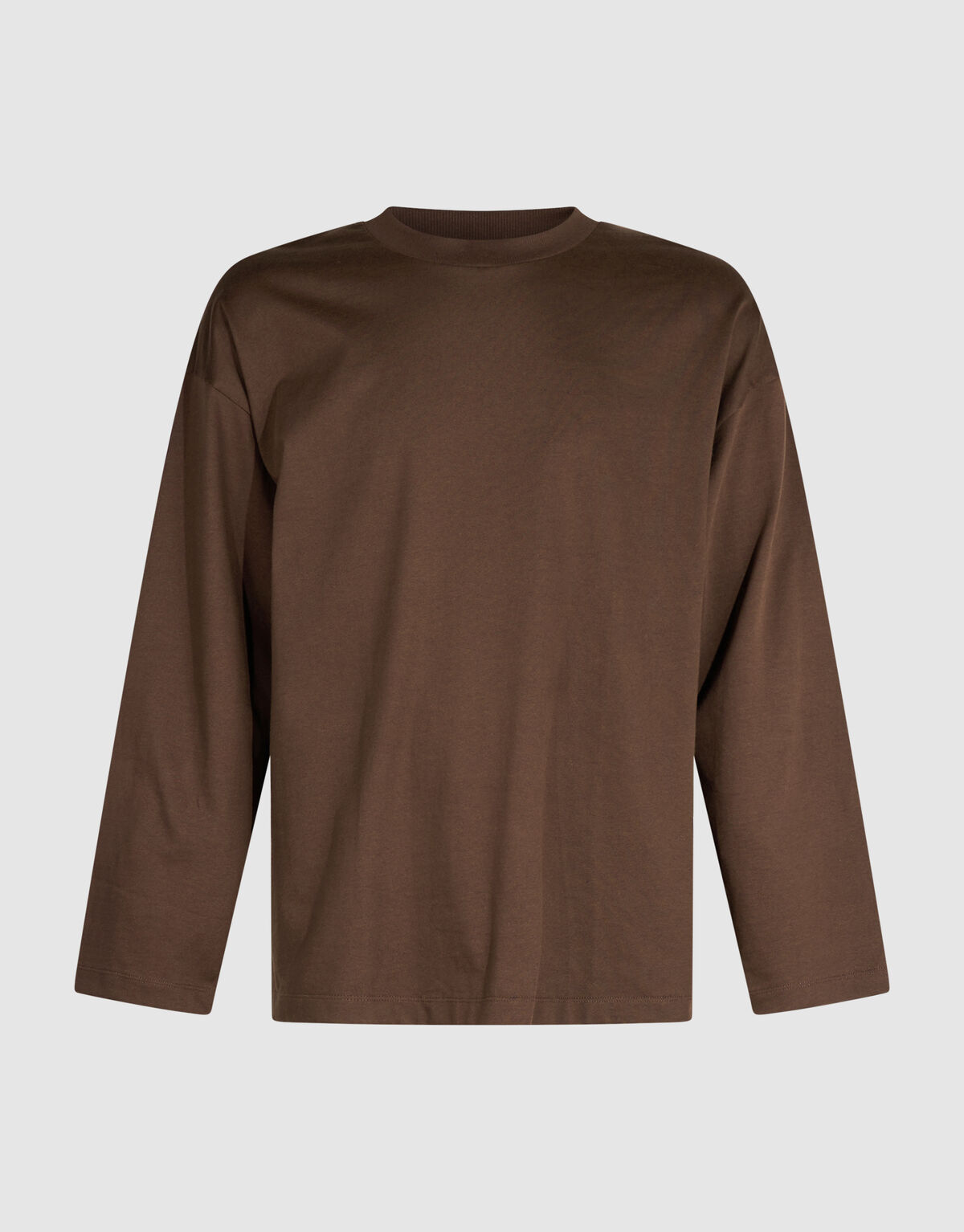Basic Relaxed Fit Langarmshirt Braun SHOEBY MEN